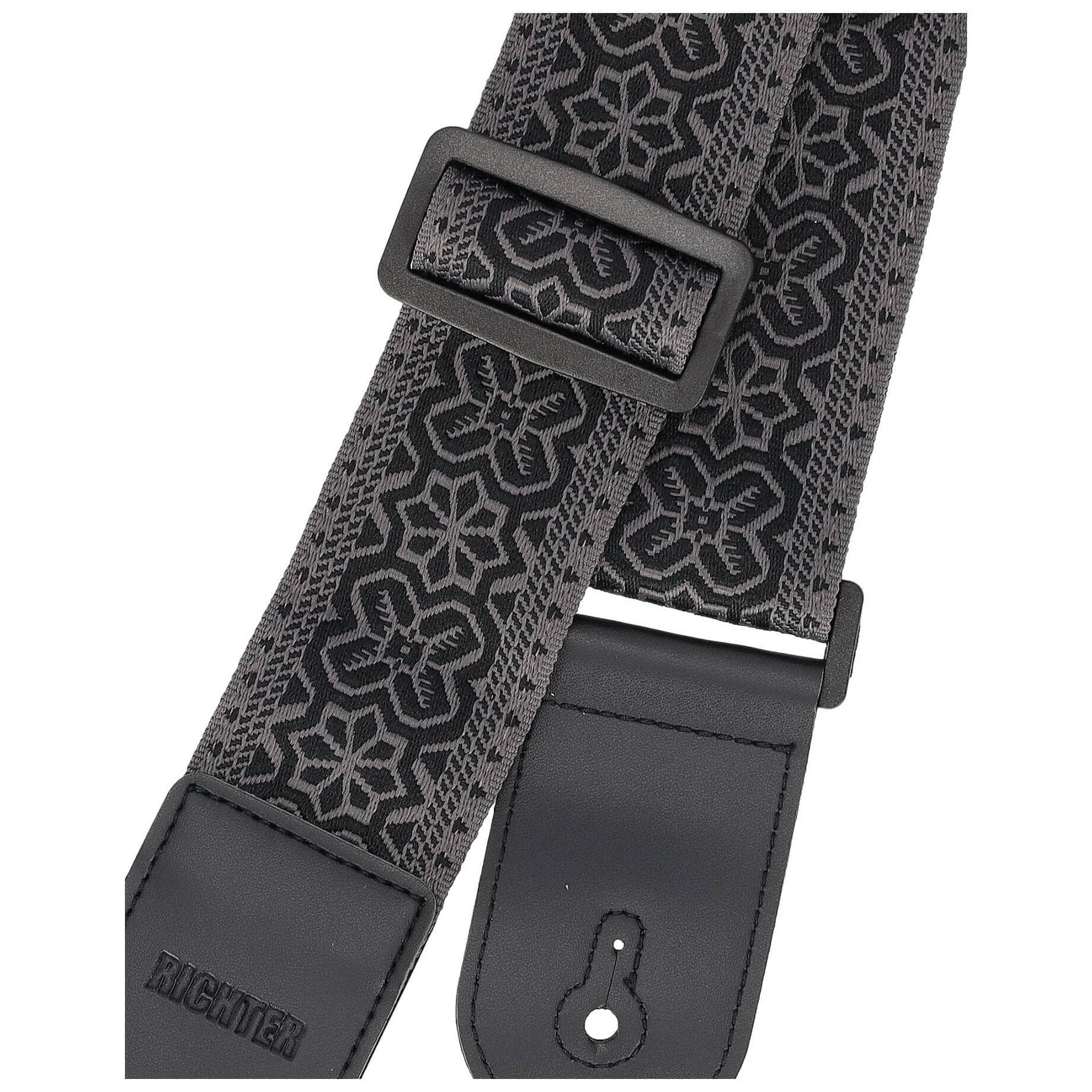 Richter Gitarrengurt Vegan Retro Black Anthracite 4