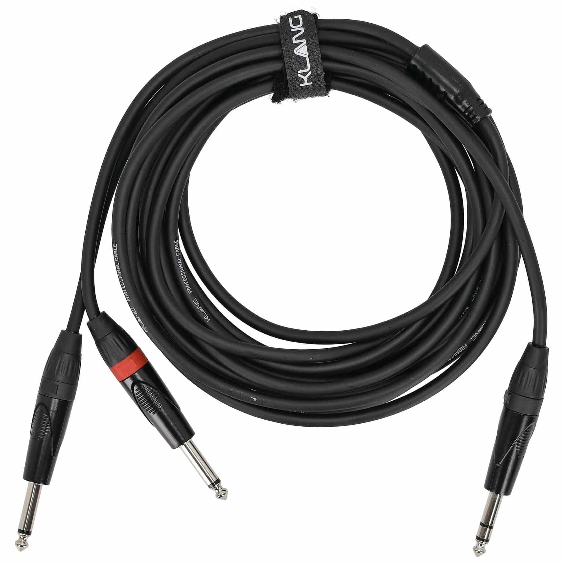 Klang Y-Audiokabel, 6 Meter 6,3 mm Klinke, male, stereo/ 2 x 6,3mm Klinke, male, mono