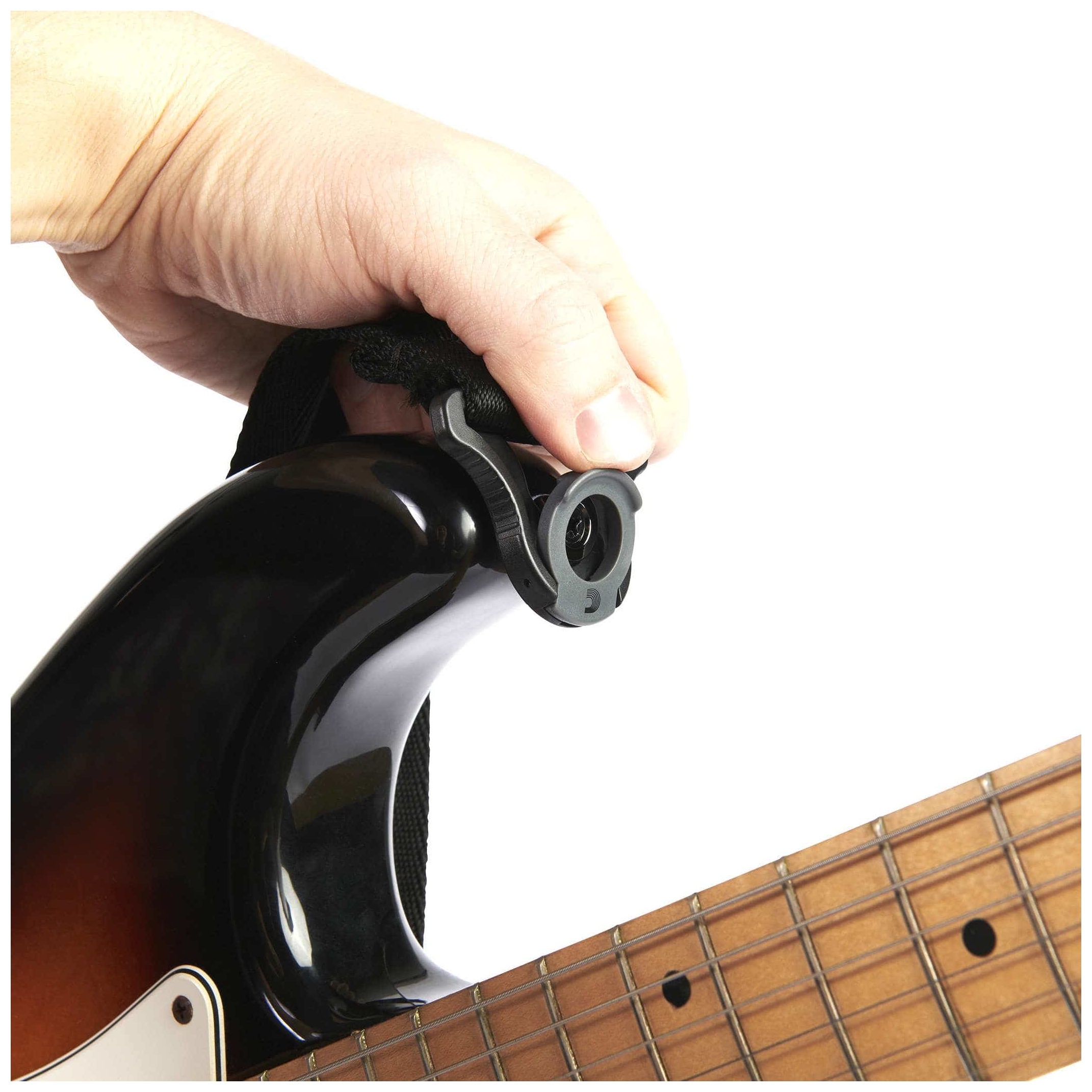 D’Addario - D’Addario Gitarrengurt, Nylongewebe, Auto Lock, Black - 7