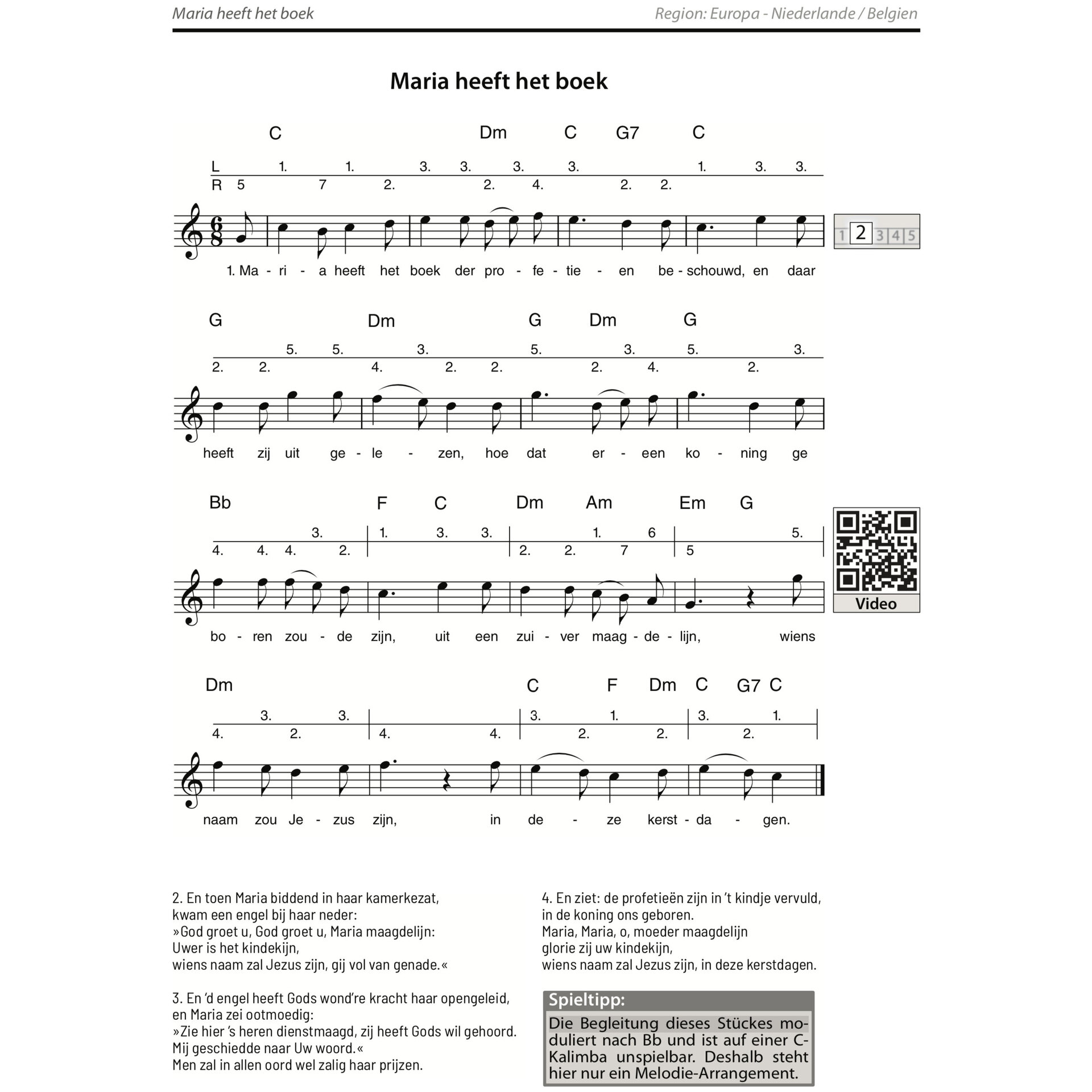  Weihnachtslieder aus alles Welt für Kalimba (17 Töne, C-Dur) 7