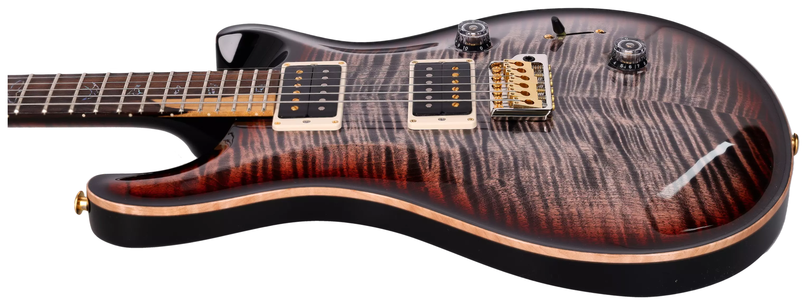 PRS Custom 24 Wood Library 10 Top Charcoal Tri-Color Burst session Select #0377189 9