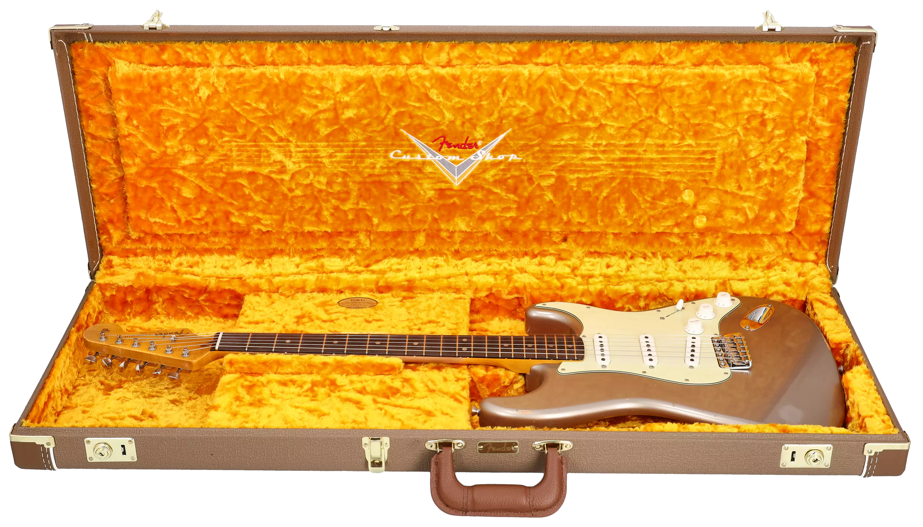 Fender Custom Shop 1963 Stratocaster Relic Aged Shoreline Gold Metallic 10