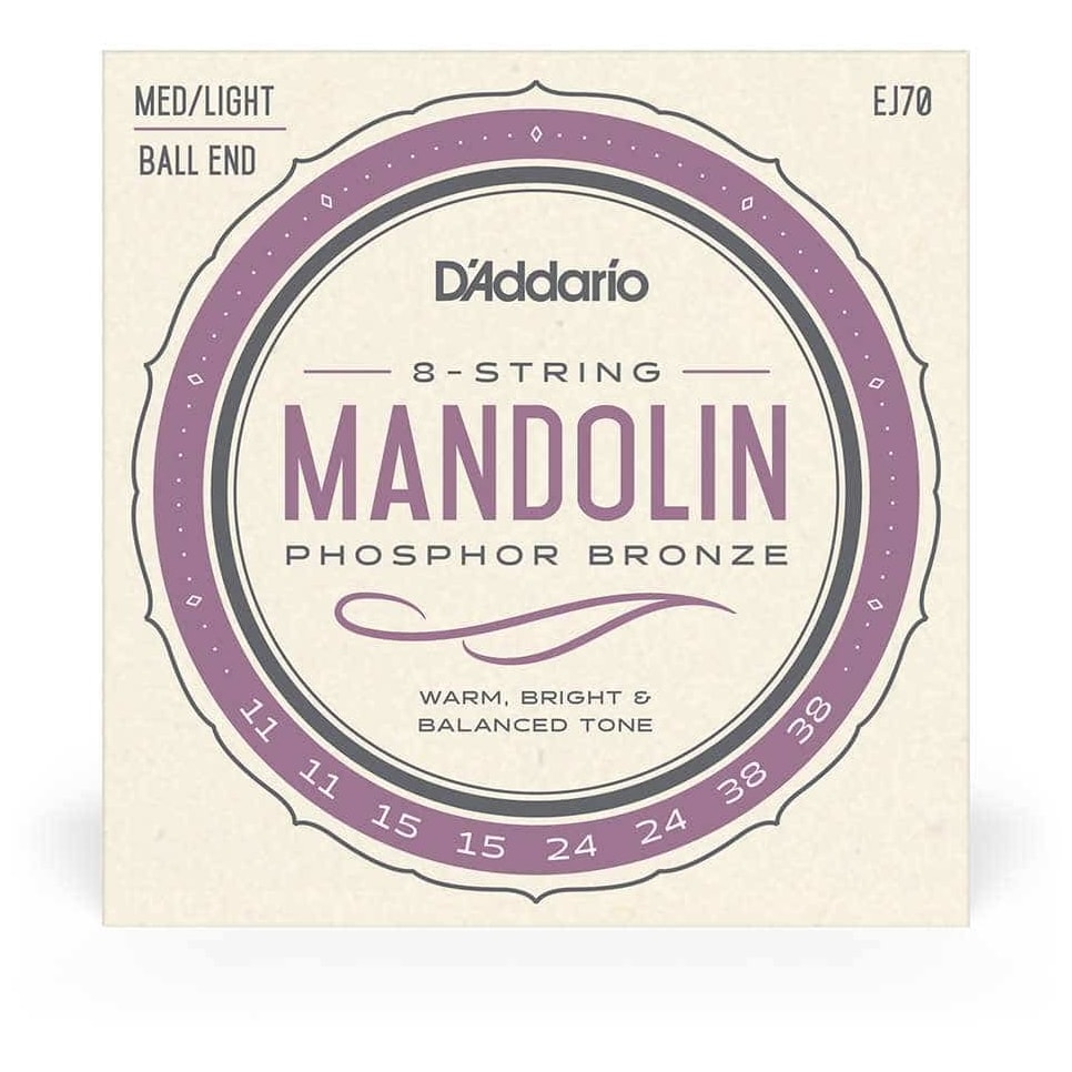 D’Addario - D’Addario EJ70 - Mandoline Phosphor Bronze, Ball End 011-038