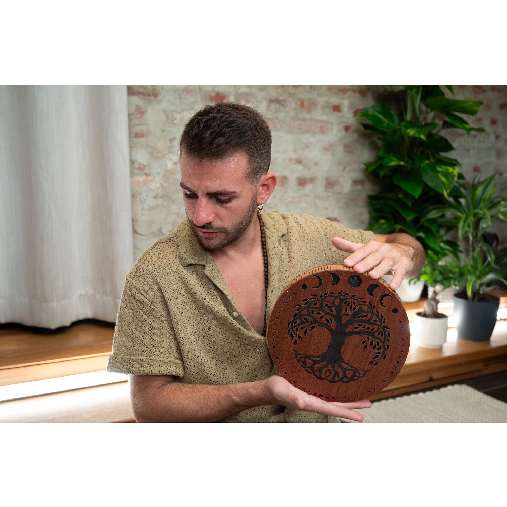 Meinl Cymbals RDS10MTOL Raindisk 10" Moon Phases & Tree of Life Carving 3