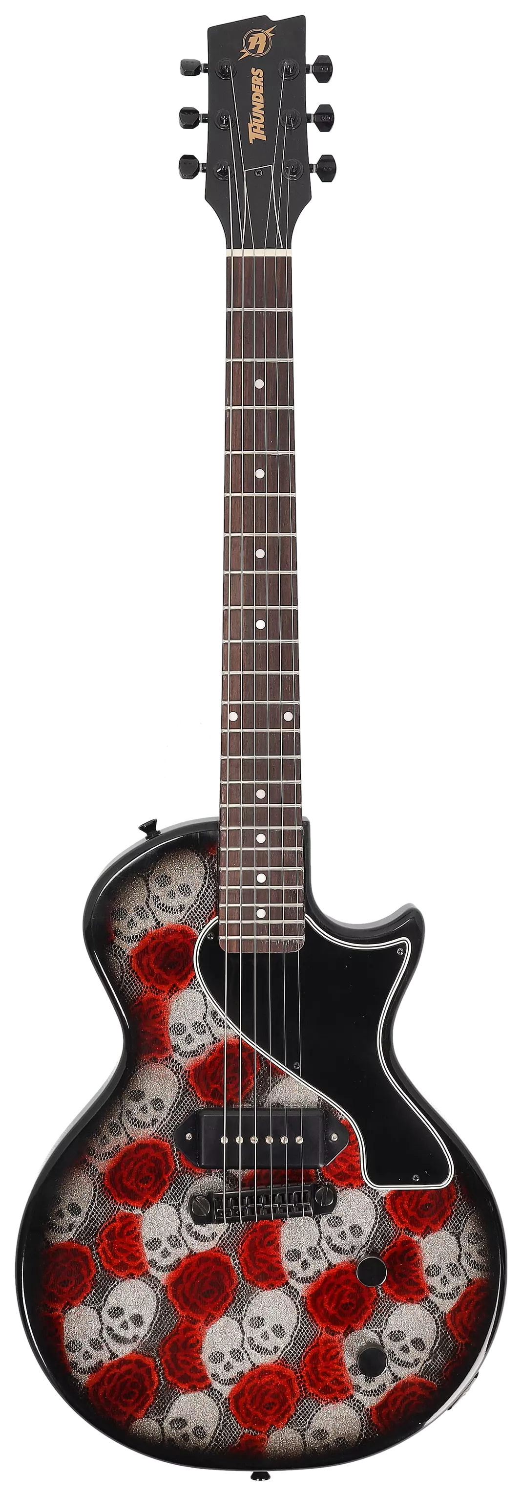 Rock N Roll Relics Thunders SC Skull + Roses Lace Art