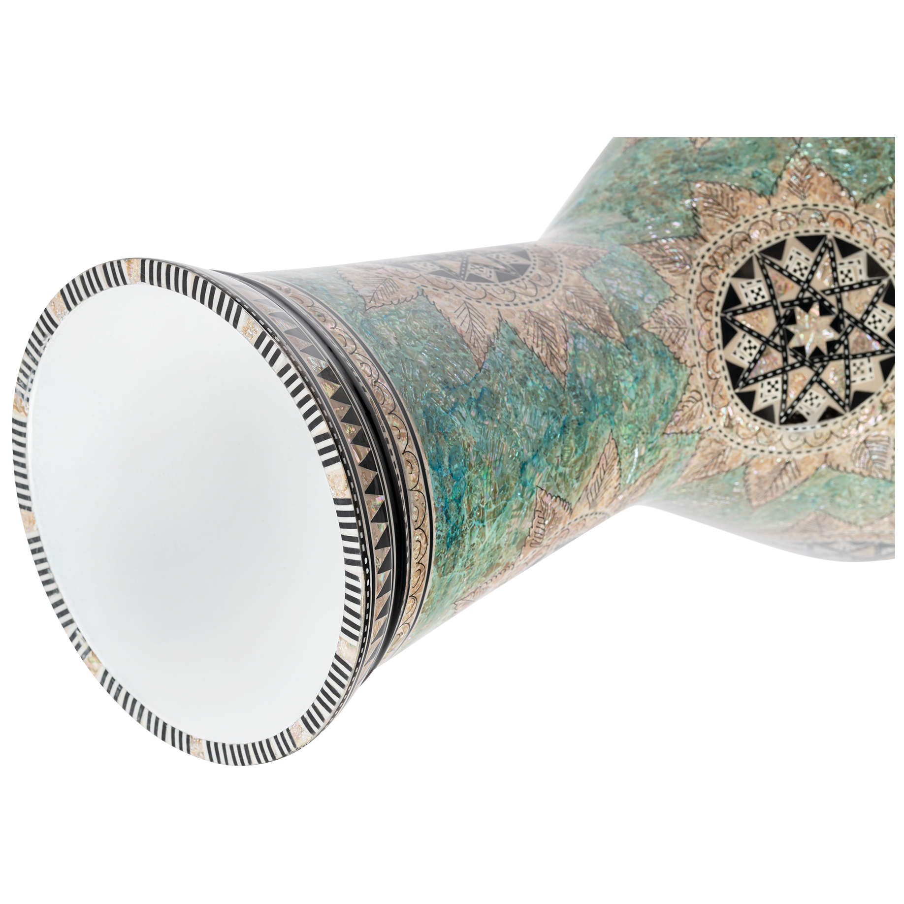 Meinl Percussion AEED4 - Doumbek 9", White Pearl, Mosaik Queen 4