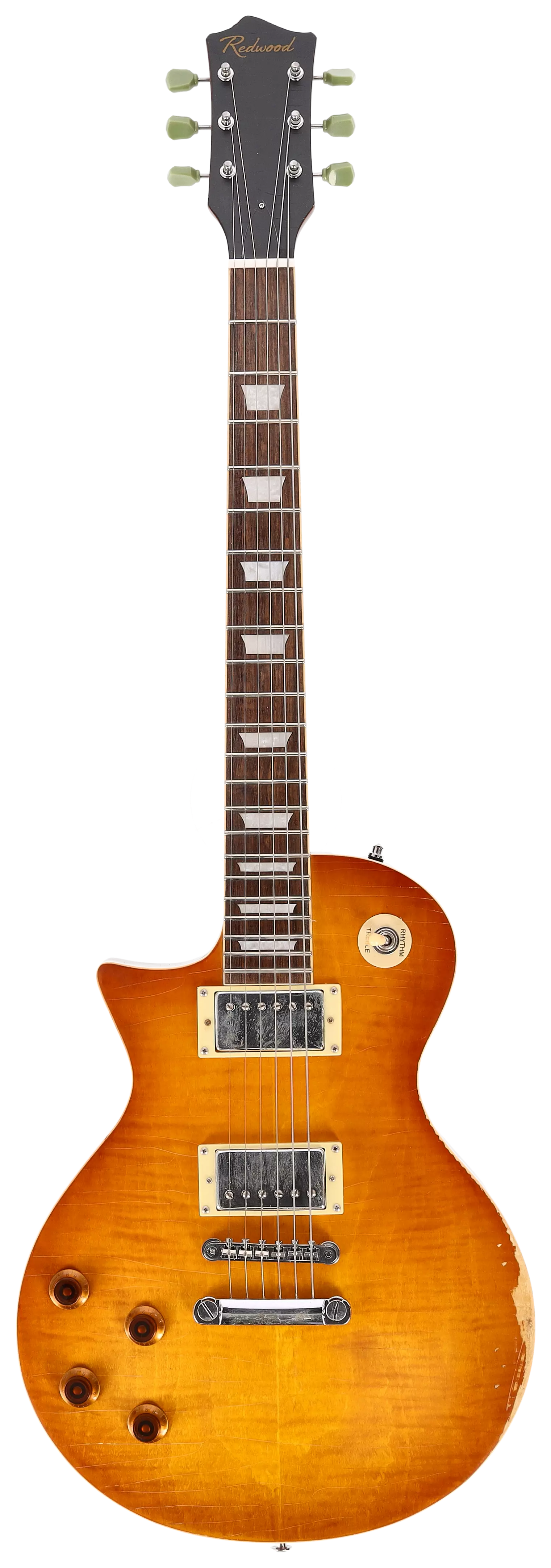 Redwood Relics LP-Style LH Dirty Lemon Burst inkl. Case 16
