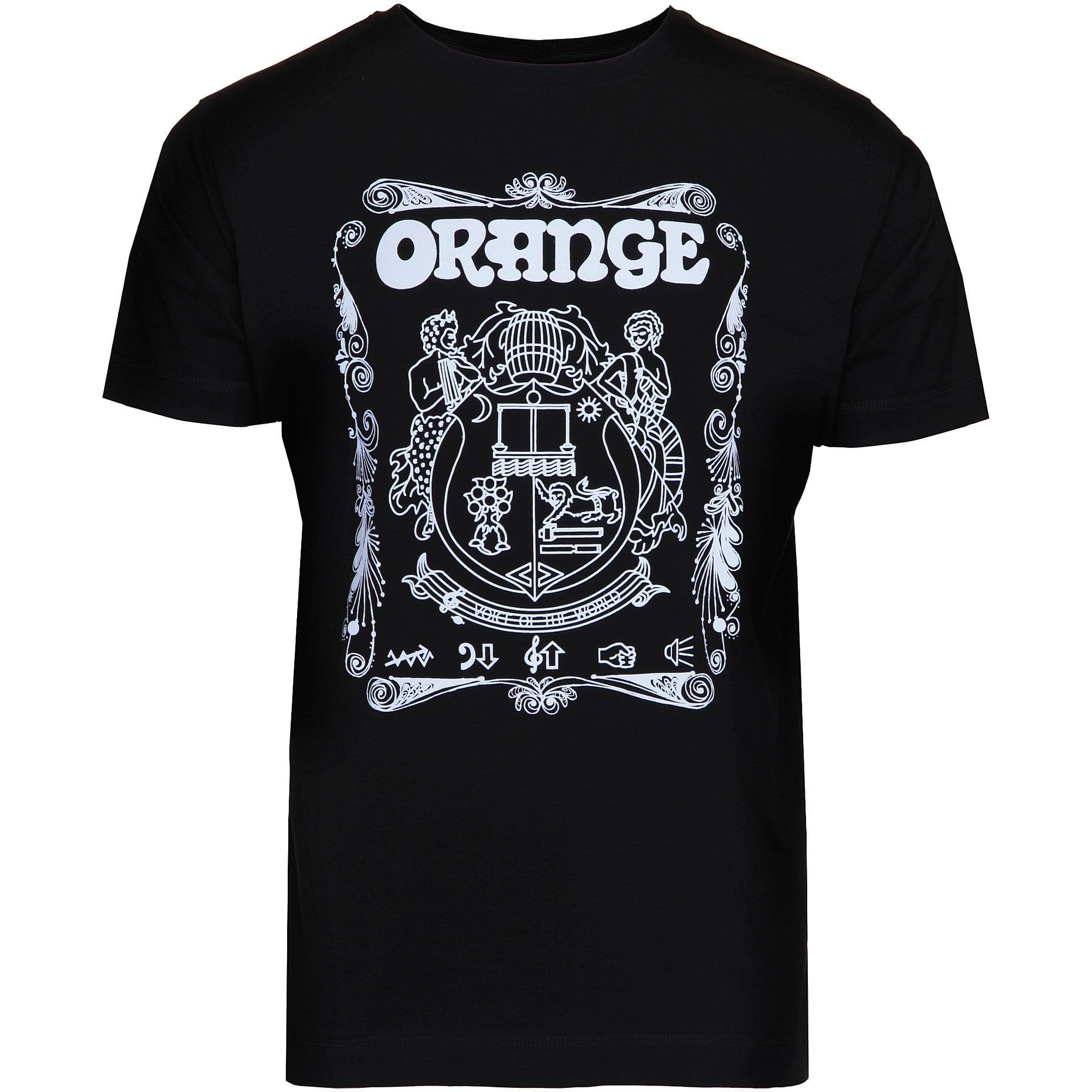 Orange T-Shirt Crest BLK L