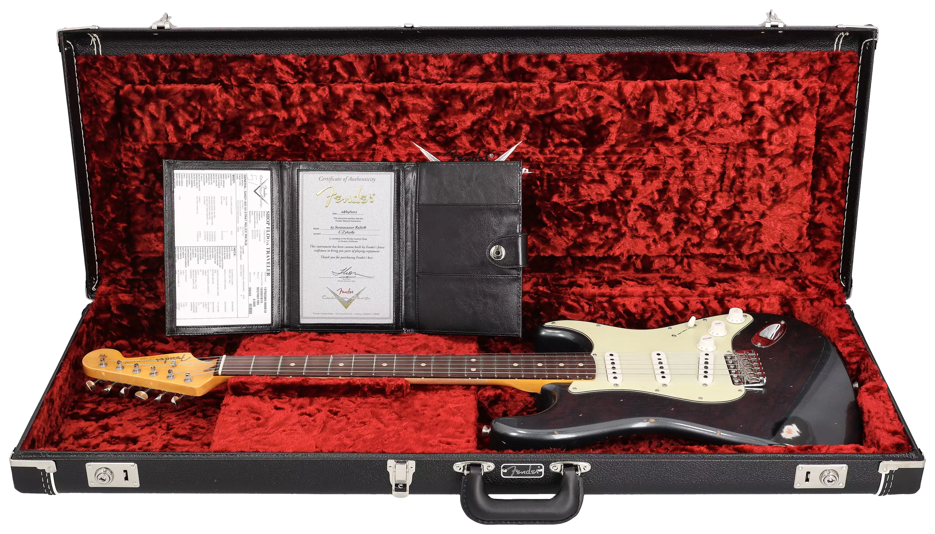 Fender Custom Shop 1963 Stratocaster Relic Aged Black Metallic 10