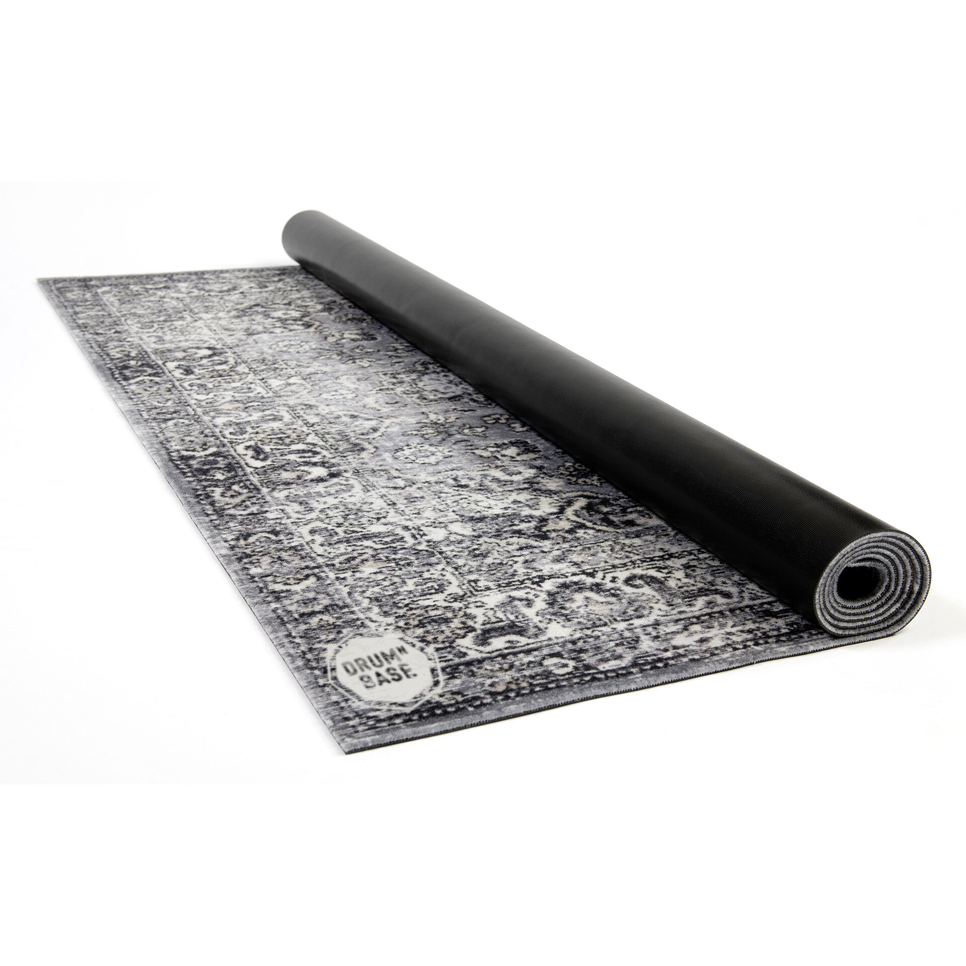 DRUMnBASE 185 x 160 cm Grey Vintage Persian Drum Mat 1