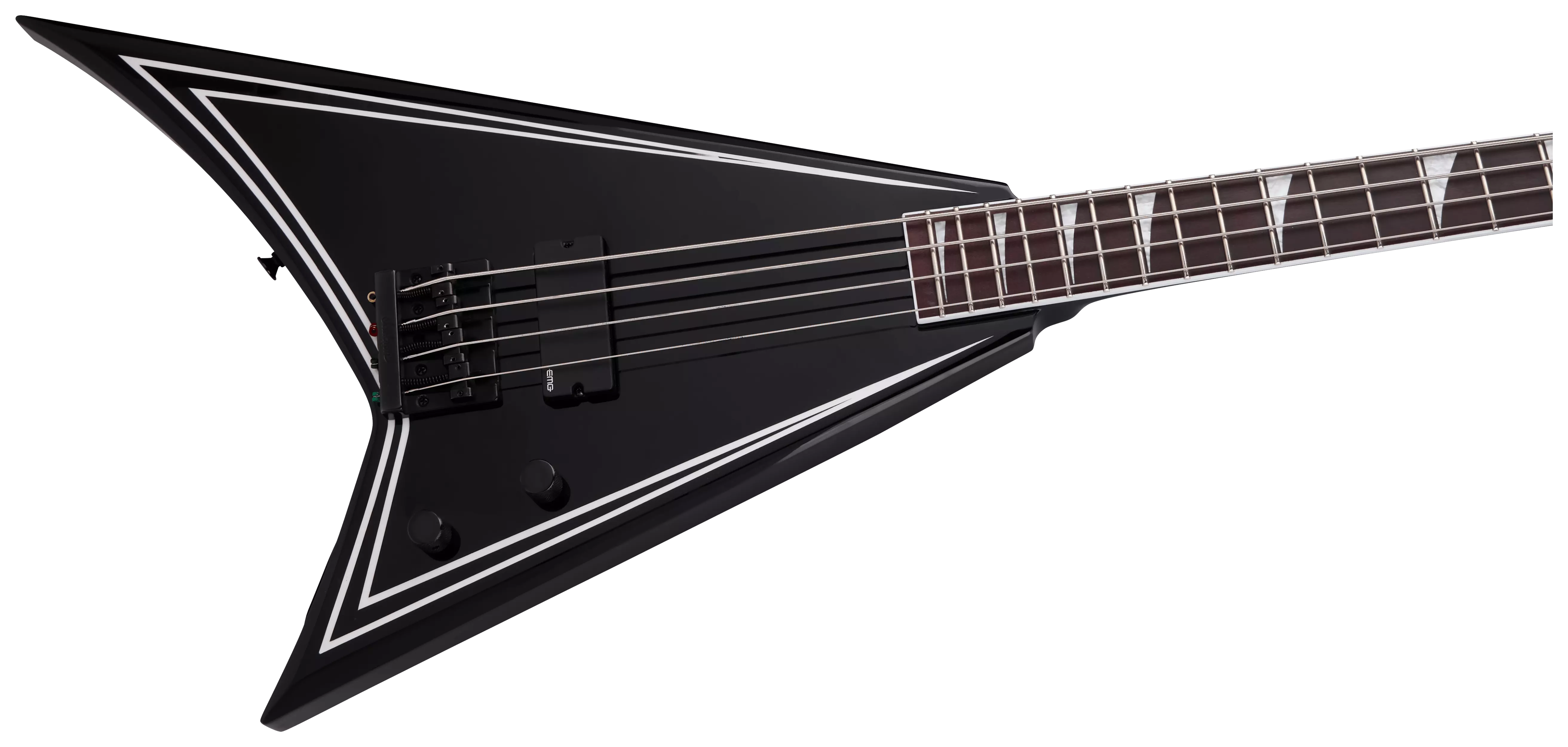Jackson X Series RRB IV Rhoads Bass Amaranth Black with White Pinstripes 4