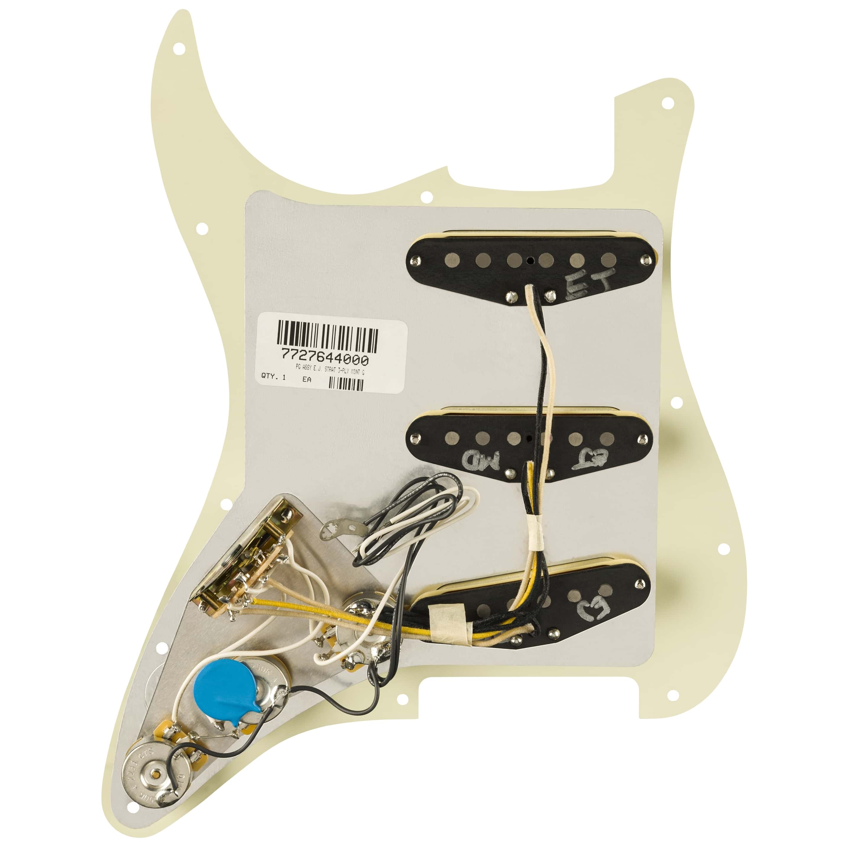 Fender Pre Wired Pickguard Set Eric Johnson Mint Green 11 Hole 1