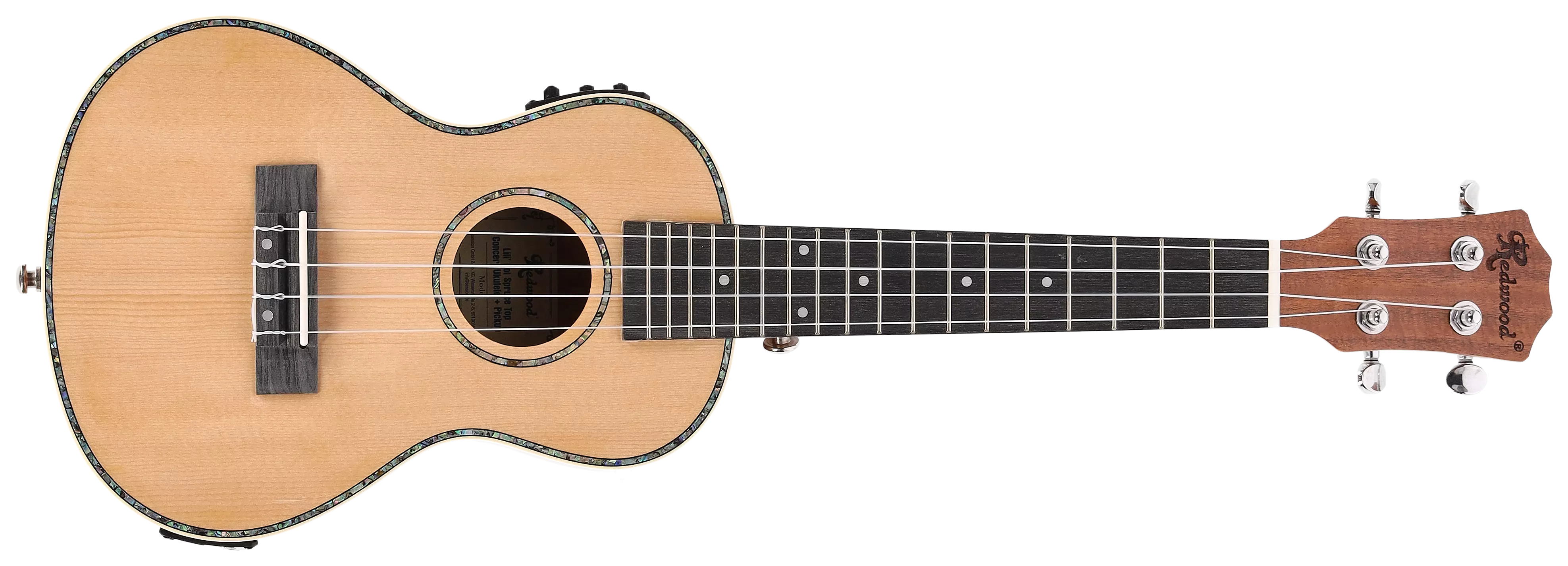 Redwood Lili' Koi Concert Ukulele Spruce Top + Pickup 1