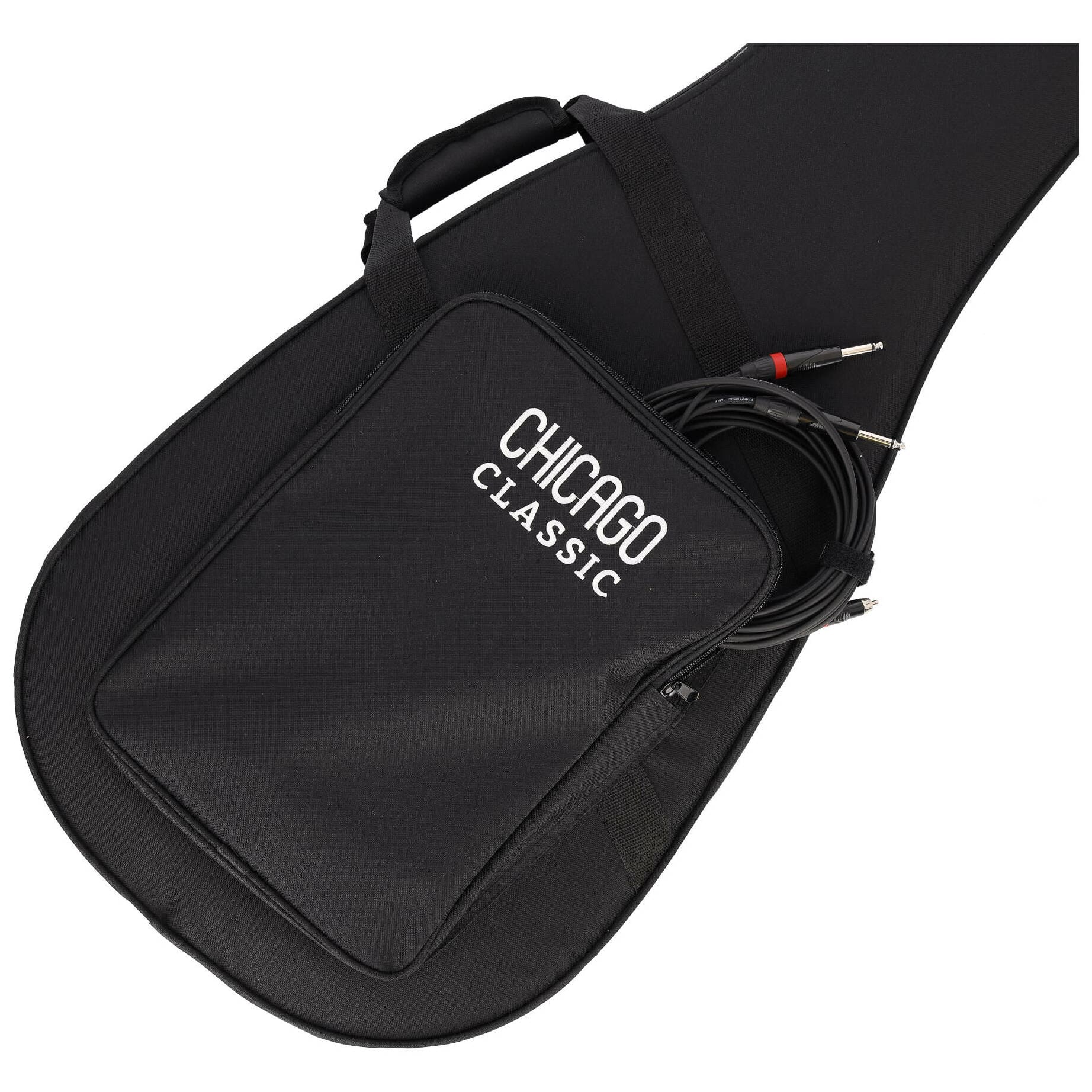 Chicago Classic Lightweight Koffer Klassikgitarre Schwarz 14