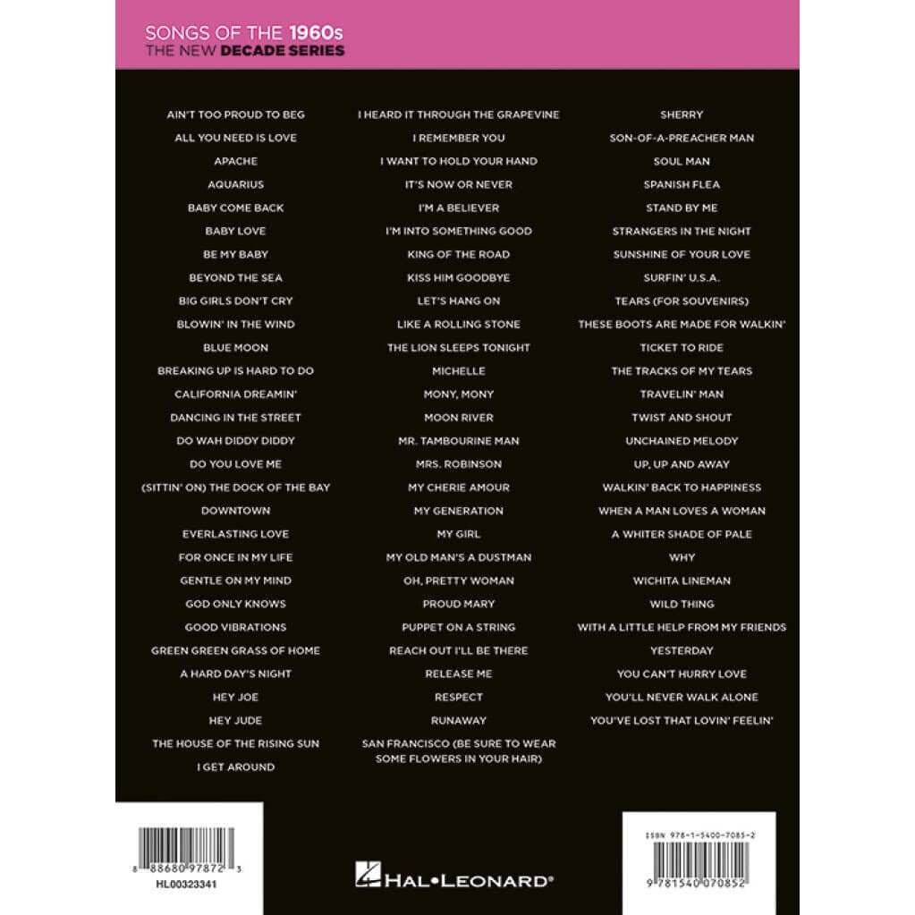 Hal Leonard The New Decade Series: Songs of the 1960s 1