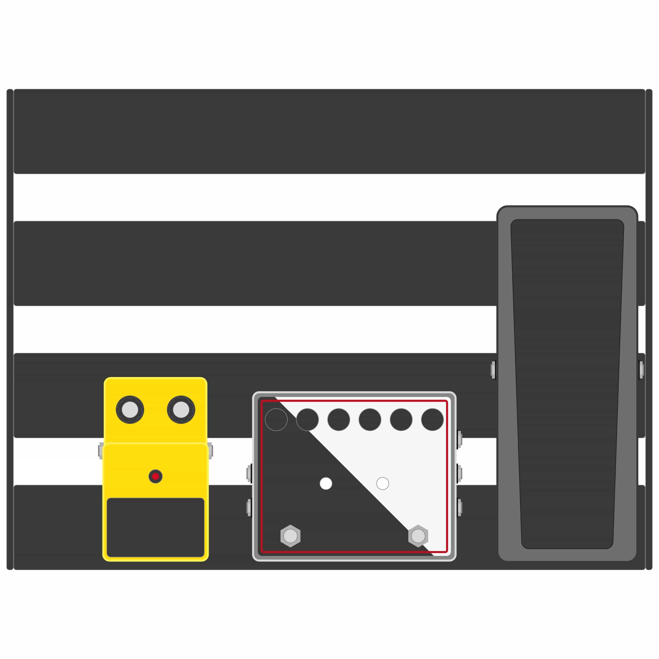 Mono Pedalboard Rail Small BK inkl. Stealth Club Case 12
