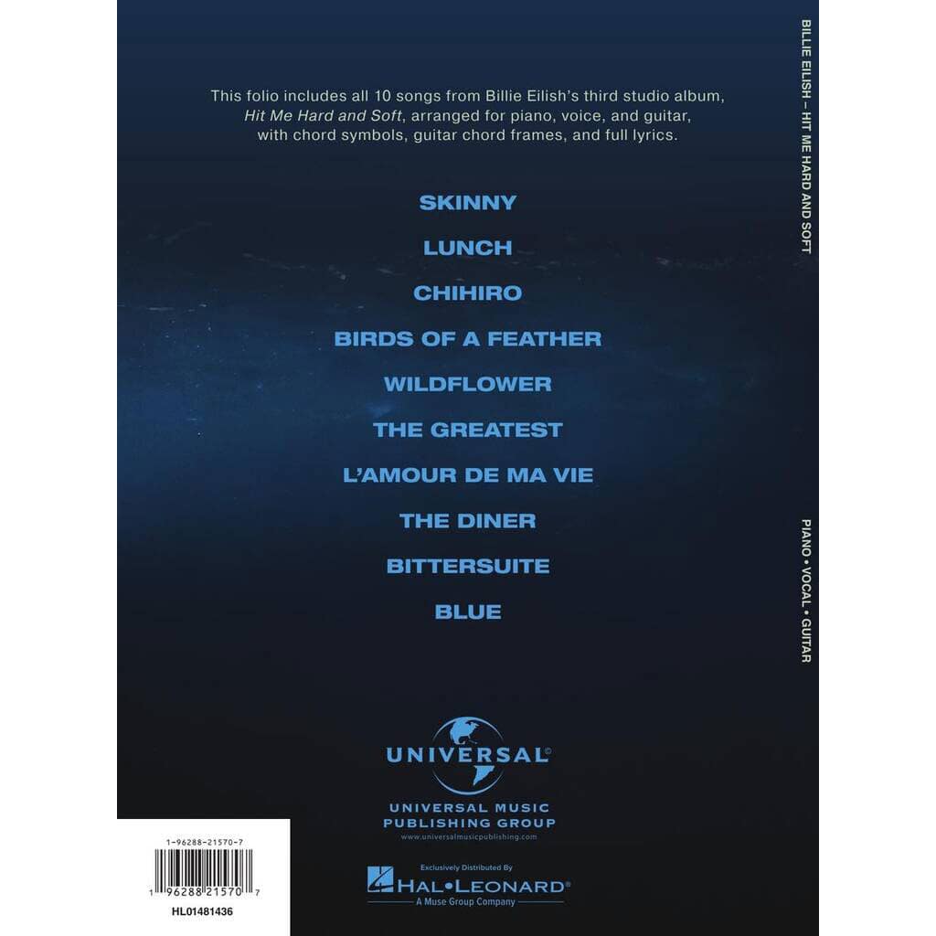 Hal Leonard Billie Eilish - Hit Me Hard And Soft 1