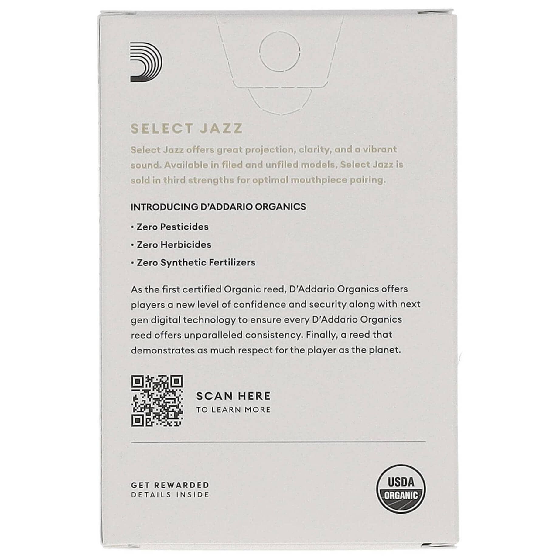 D’Addario Woodwinds Organic Select Jazz Filed - Alt Saxophone 2M - 10er Pack 1