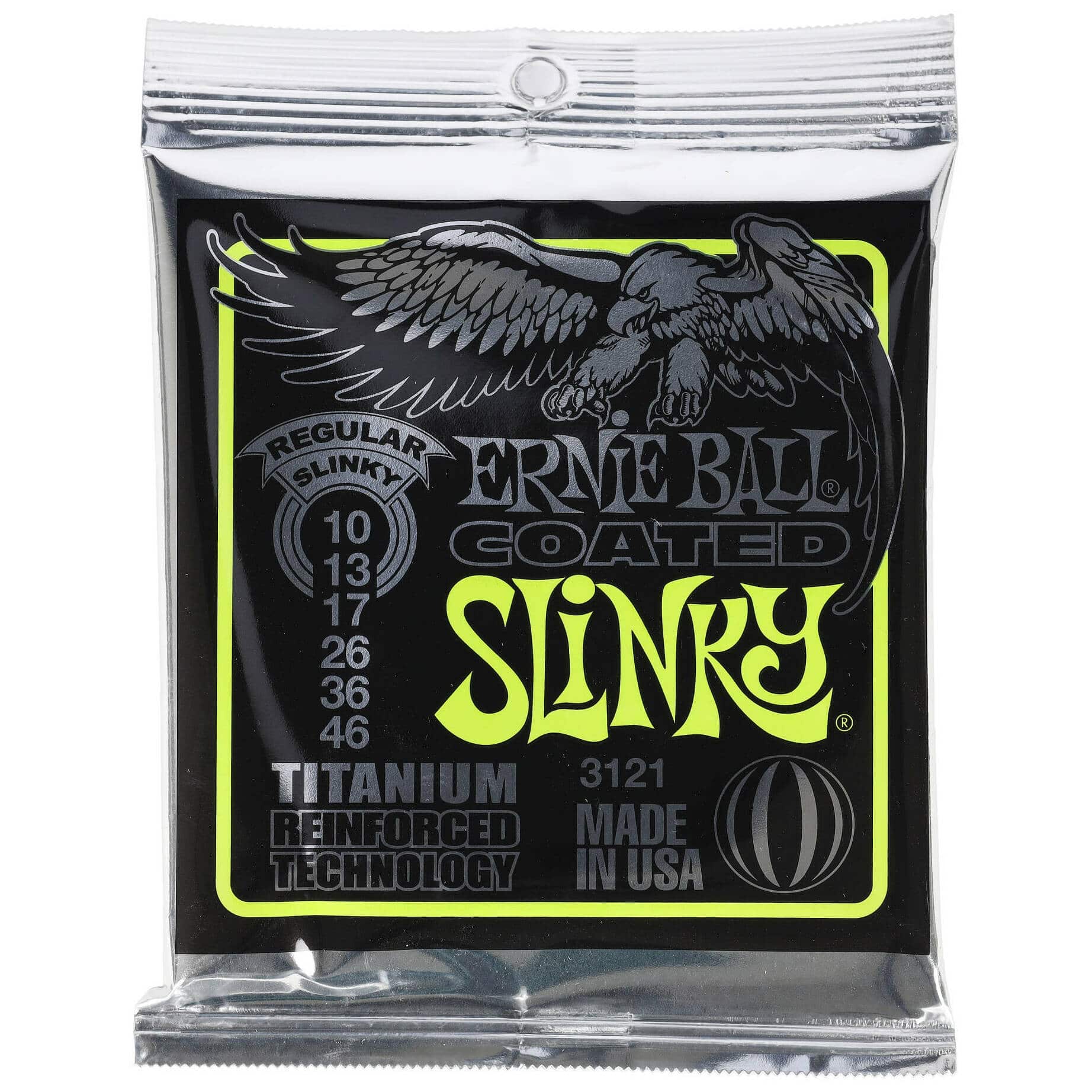 Ernie Ball 3121 - Coated Titanium Regular Slinky | 010-046