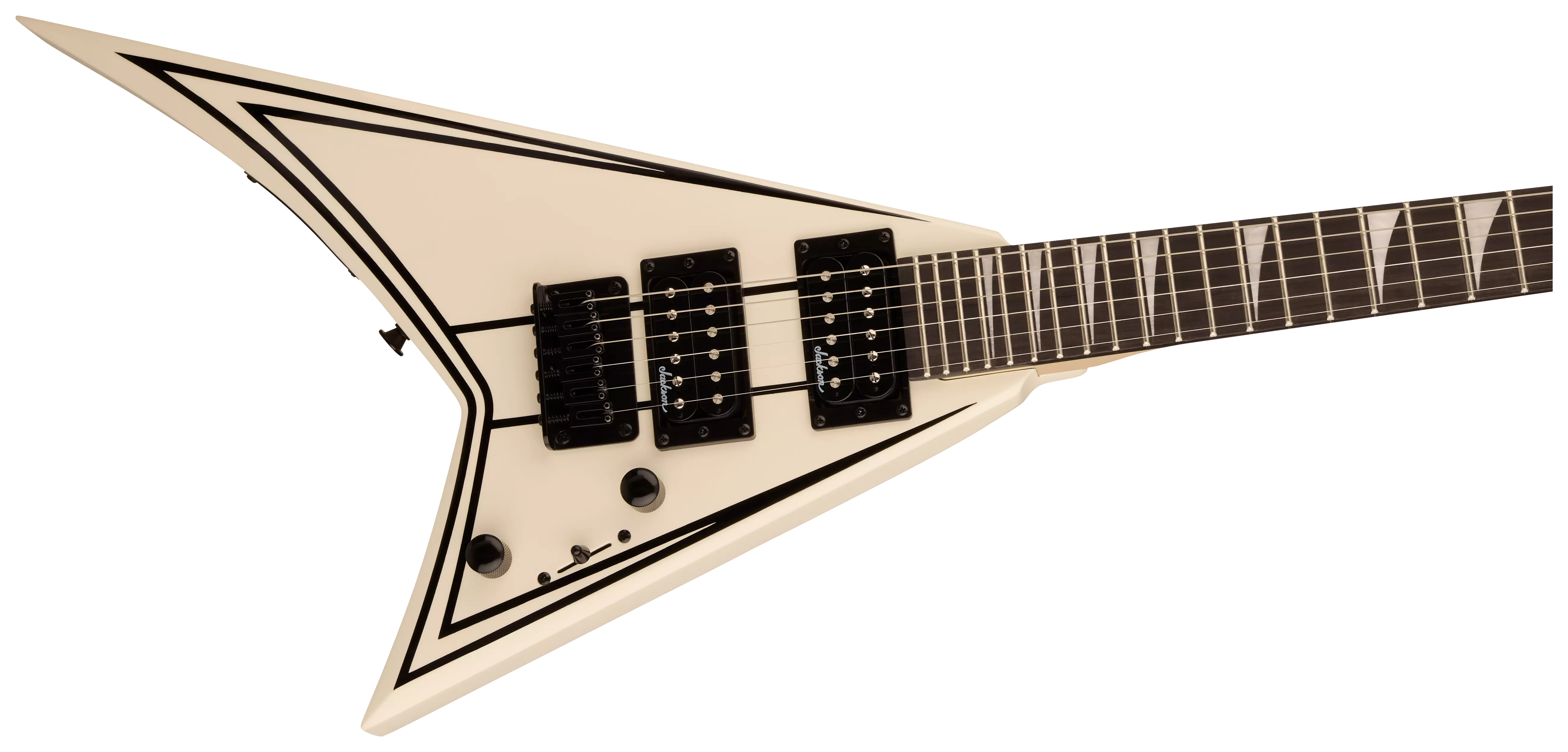 Jackson JS Series RR Minion JS1XM MN Snow White with Black Pin Stripes 6