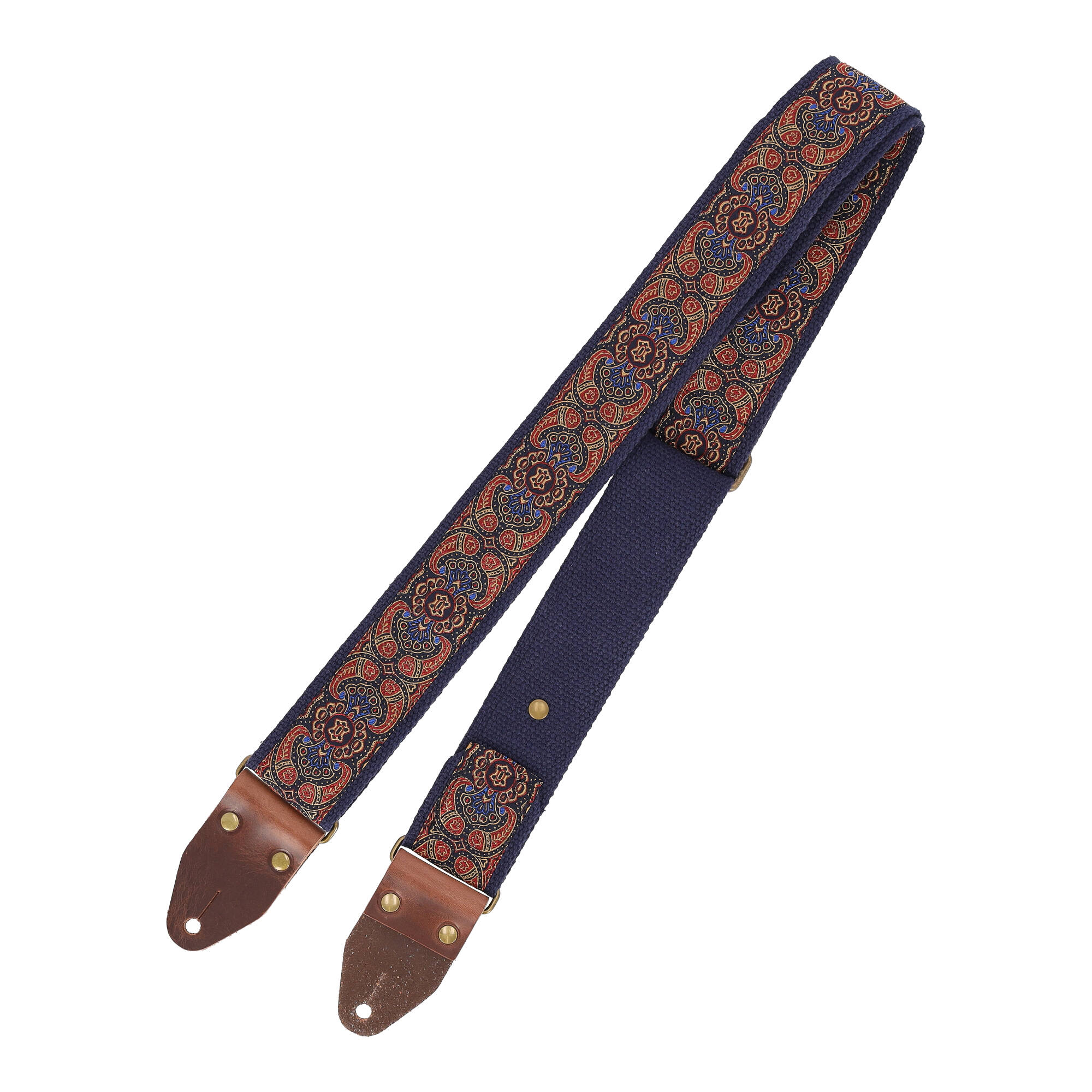 Image of Steyner straps retro gitarrengurt  a endlicht lau rot 2