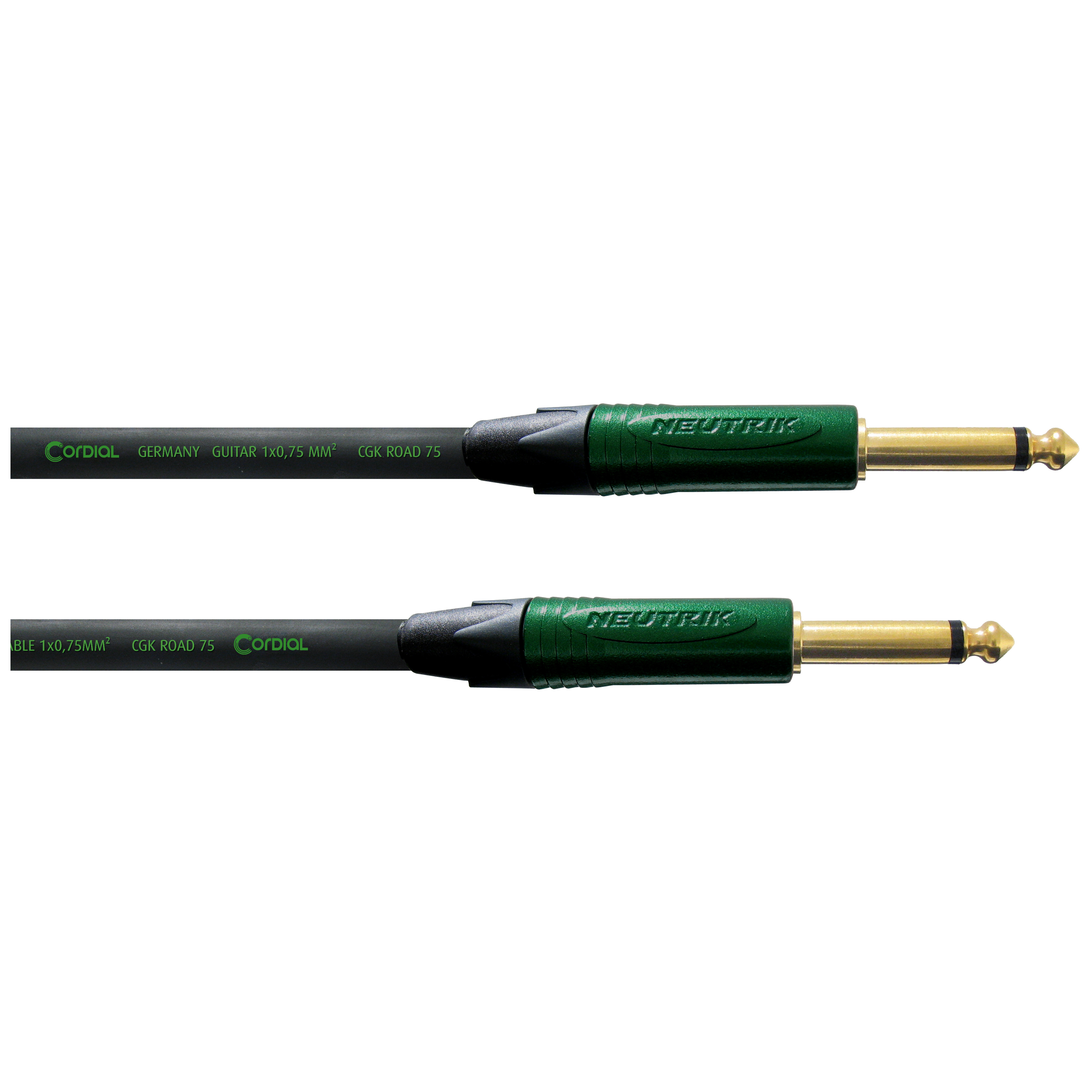 Cordial Instrumentenkabel Standard CRI 3 PP 3,0 m NEUTRIK 2 x Klinke 6,3 mm mono