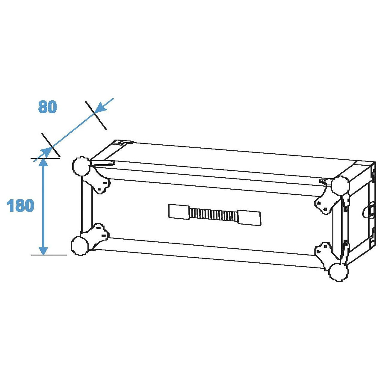 Roadinger Effect Rack CO DD, 3U, 40cm deep, black 5