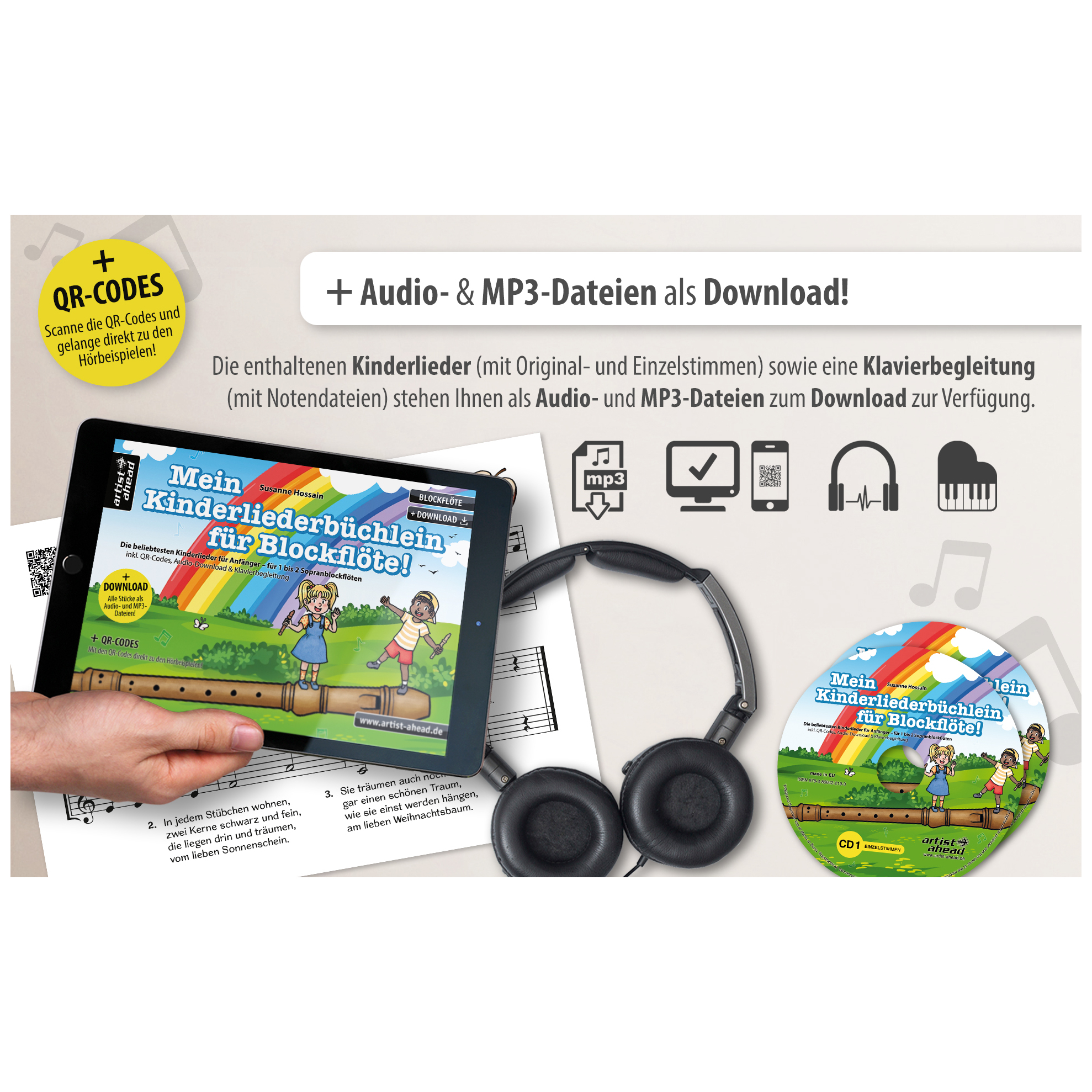Artist Ahead Mein Kinderliederbüchlein für Blockflöte - Susanne Hossain 6
