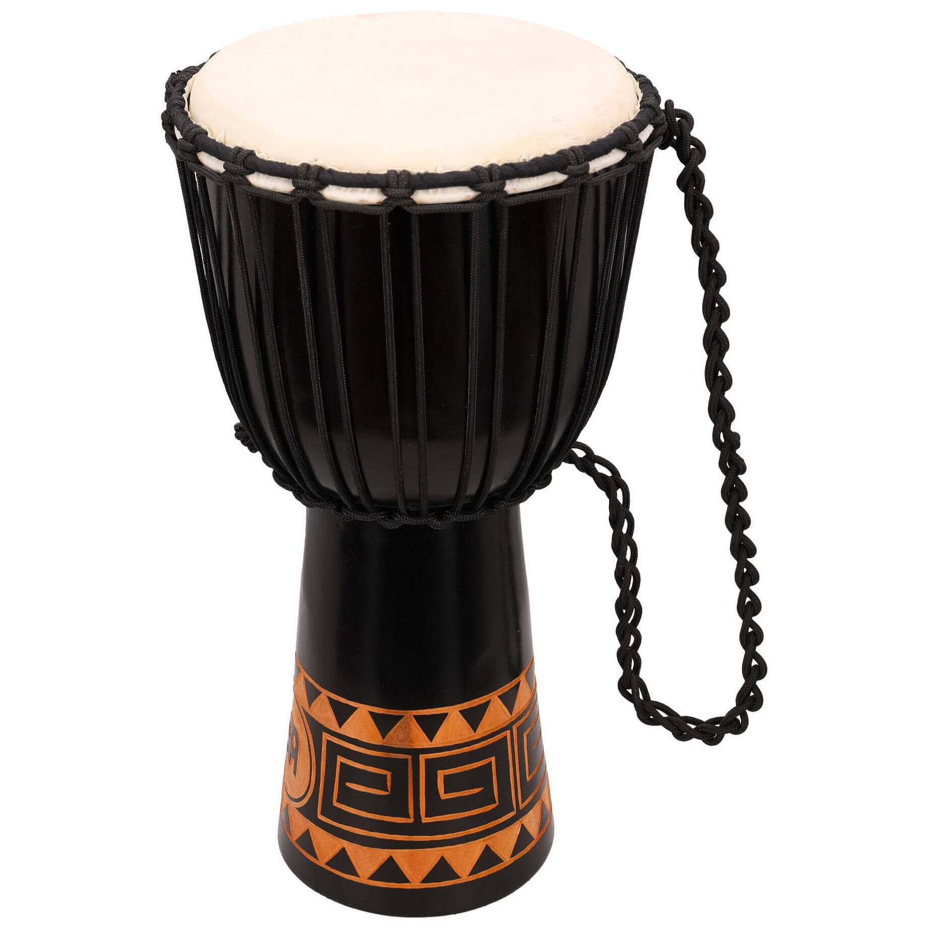 Meinl Percussion HDJ1-M - 10 Zoll Rope Tuned Headliner Series Wood  Djembe, Congo Series 