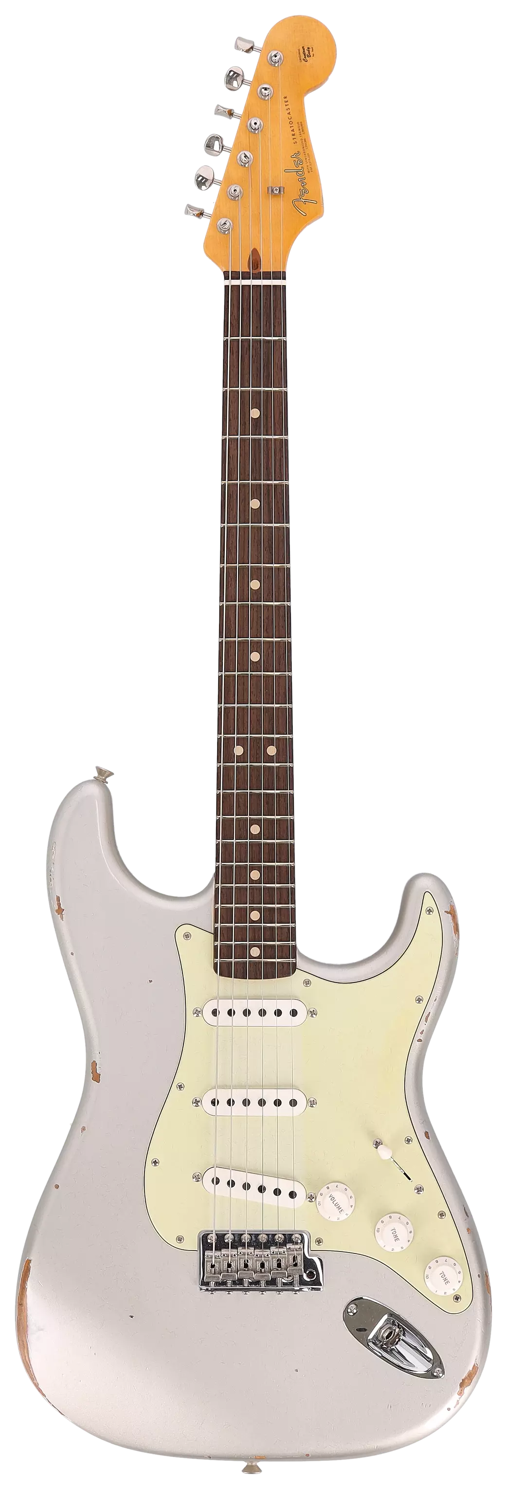 Fender Custom Shop 1963 Stratocaster Relic Aged Inca Silver Metallic #1