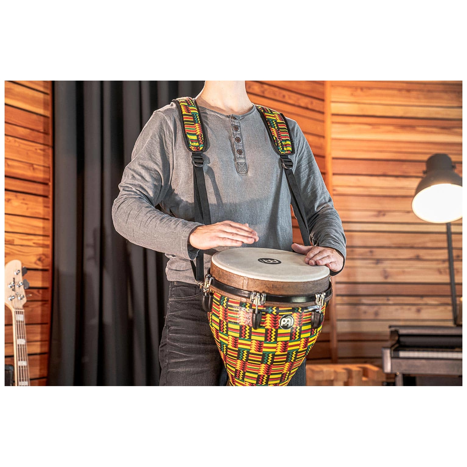 Meinl Percussion - Meinl Percussion MDJS1SI Designer Djembe Strap, Simbra - 1