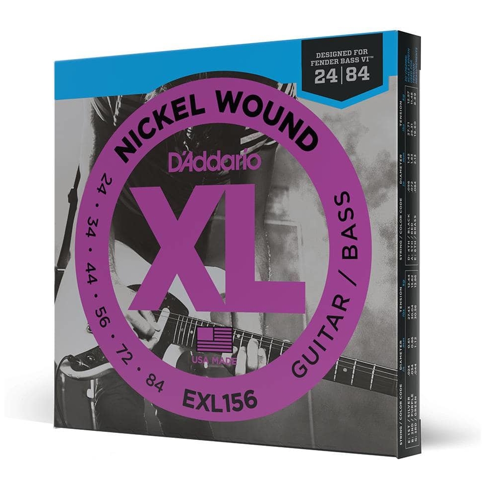 D’Addario - D’Addario EXL156 - XL Electric Bass Fender VI Nickel Wound 024-084 - 2