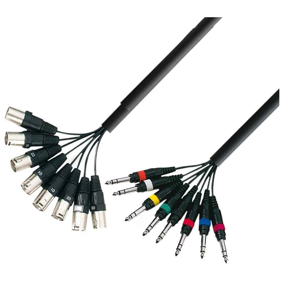 Adam Hall - Adam Hall 3 Star Serie Multicore Kabel 8 x XLR Male auf 8 x 6,3 mm Stereoklinke 3 Meter