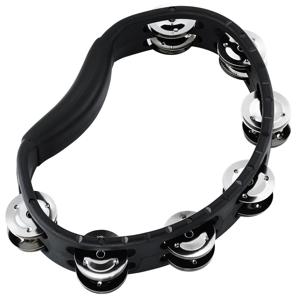 Meinl Percussion - Meinl Percussion HTMT1BK - Headliner® Series Hand Held ABS Tambourine, Black, Dual Row, Stainless Steel Jingl