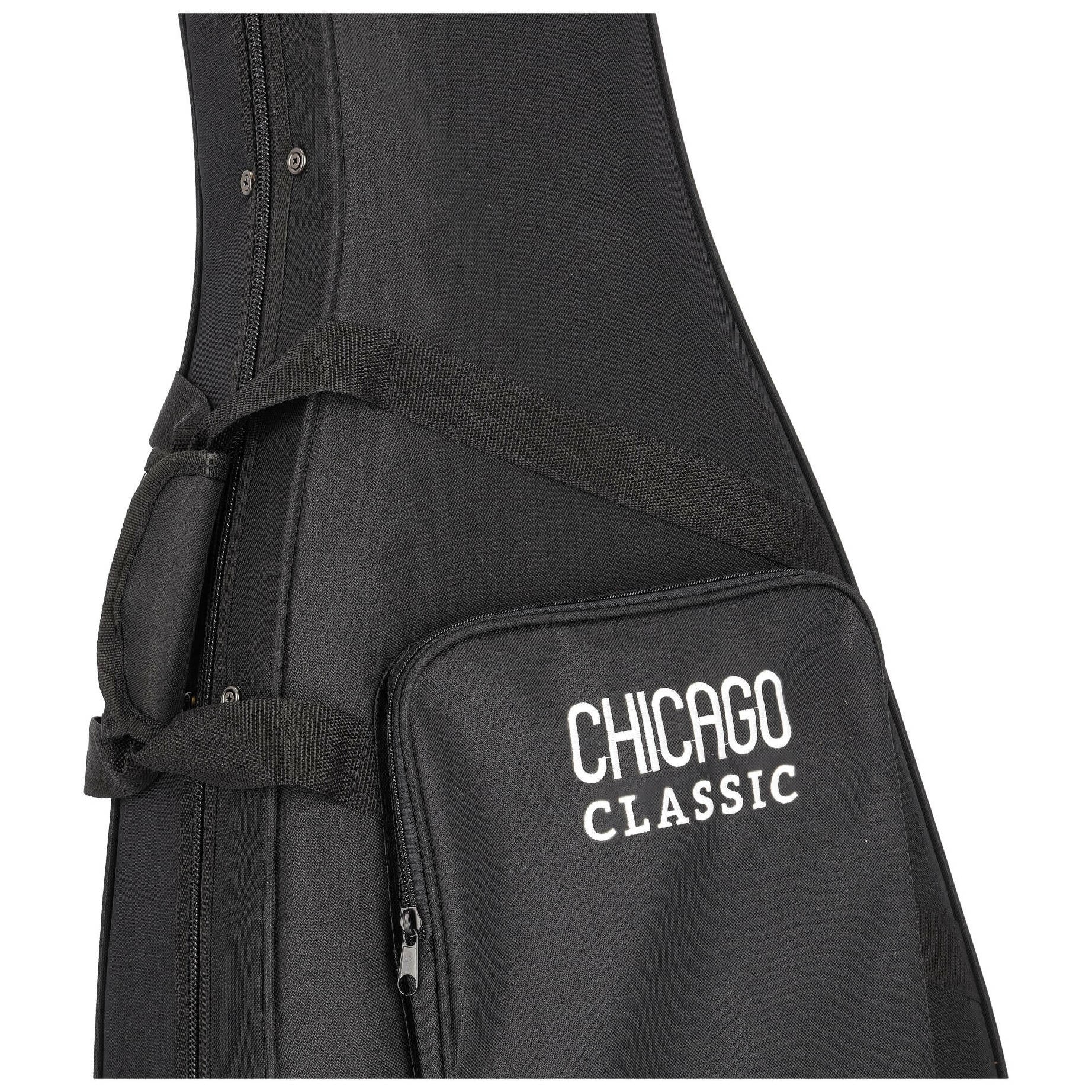 Chicago Classic Lightweight Koffer Klassikgitarre Schwarz 8