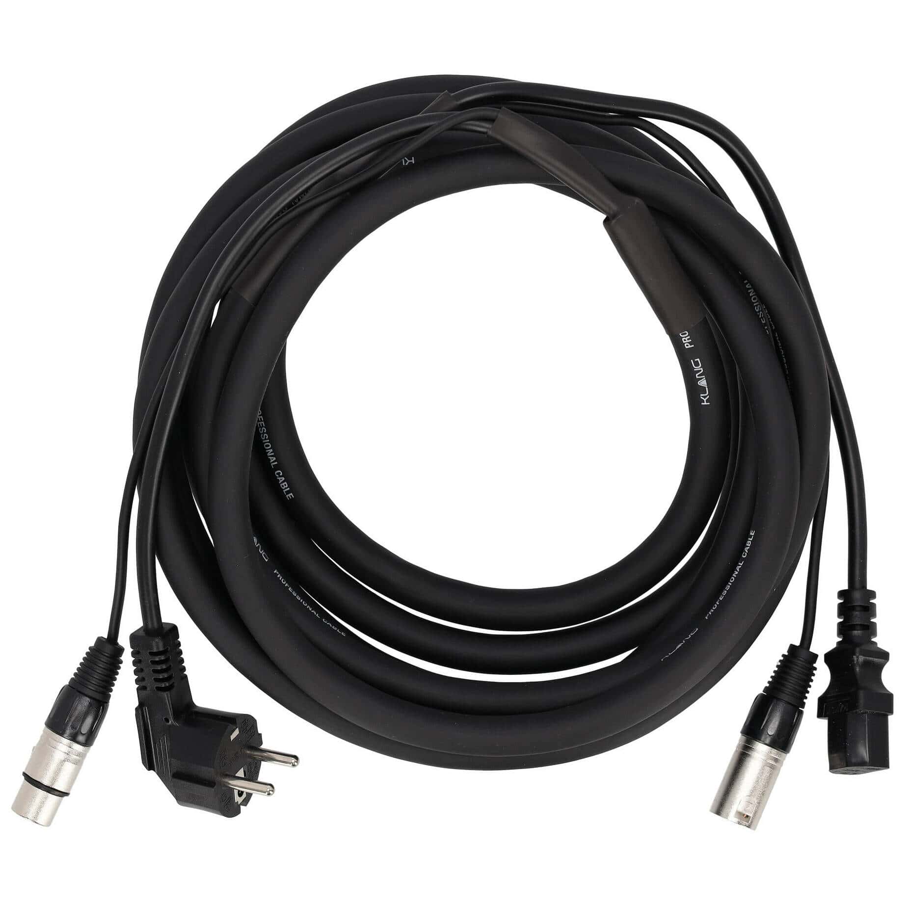 Klang Schuko-IEC XLR Hybridkabel 5 Meter