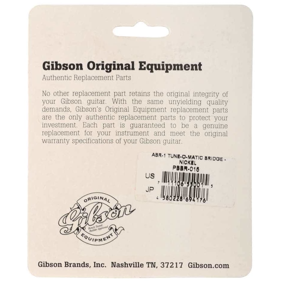 Gibson - Gibson ABR-1 Tune-O-Matic Steg Nickel - 1