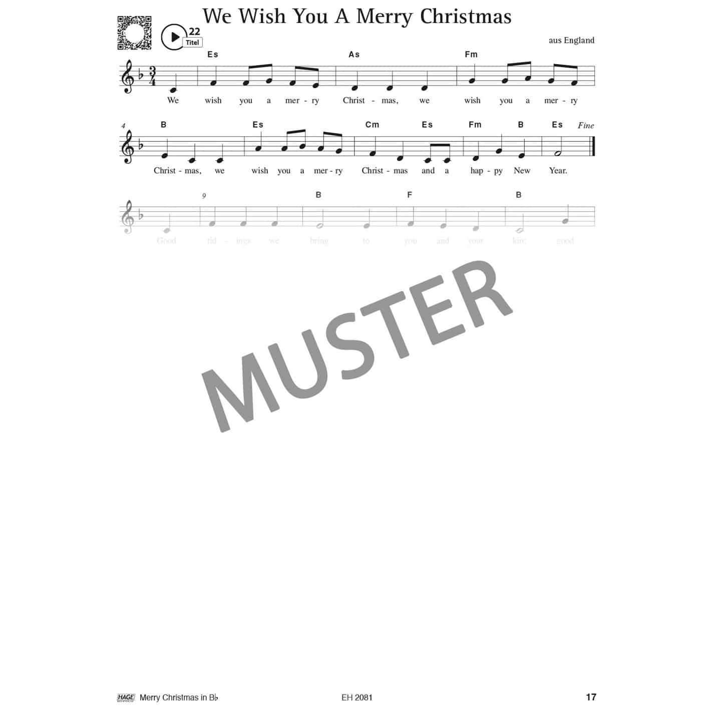  Merry Christmas for Bb-Instruments (OR-Codes) 3