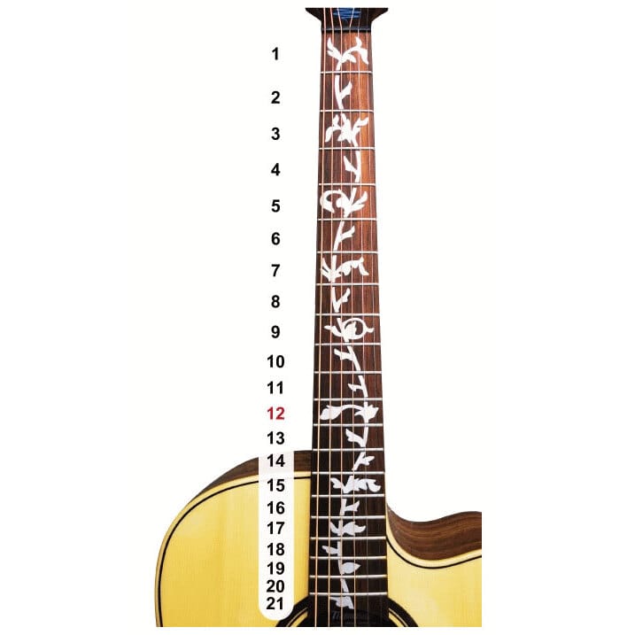  Guitar Style Sticker - Flower Power 1
