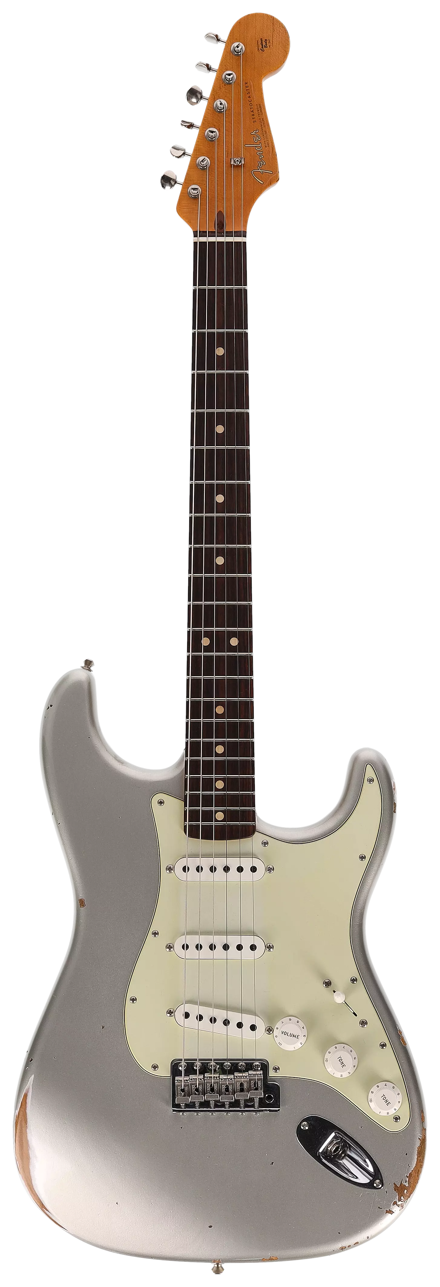 Fender Custom Shop 1963 Stratocaster Relic Aged Inca Silver Metallic #2