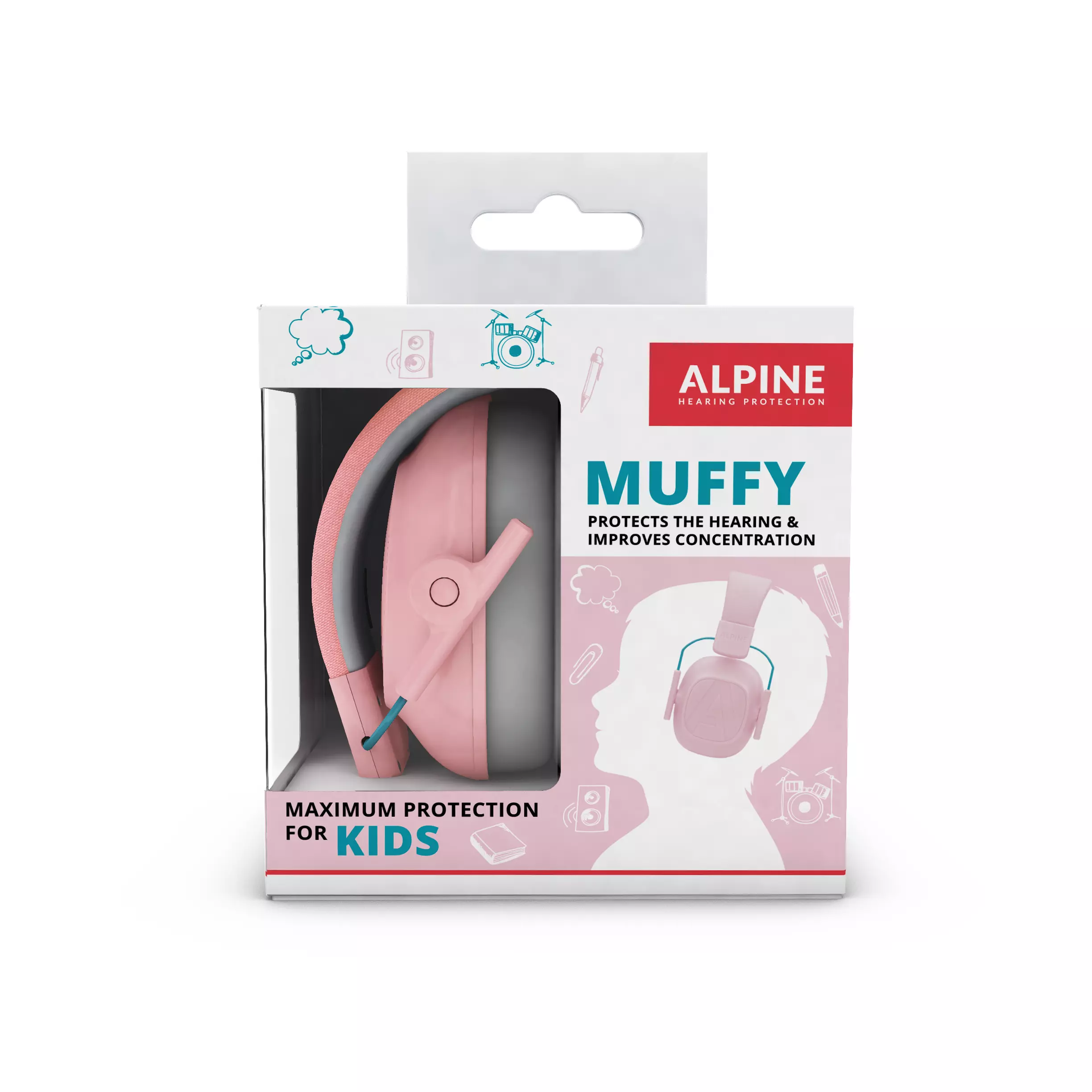 Alpine Hearing Protection Muffy Kids Pink 9