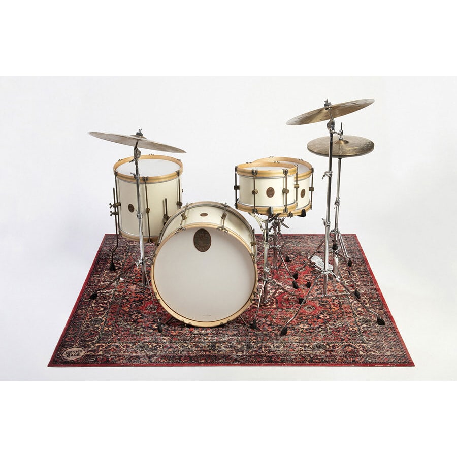 DRUMnBASE 185 x 160 cm Vintage Drum Mat Original Red 3