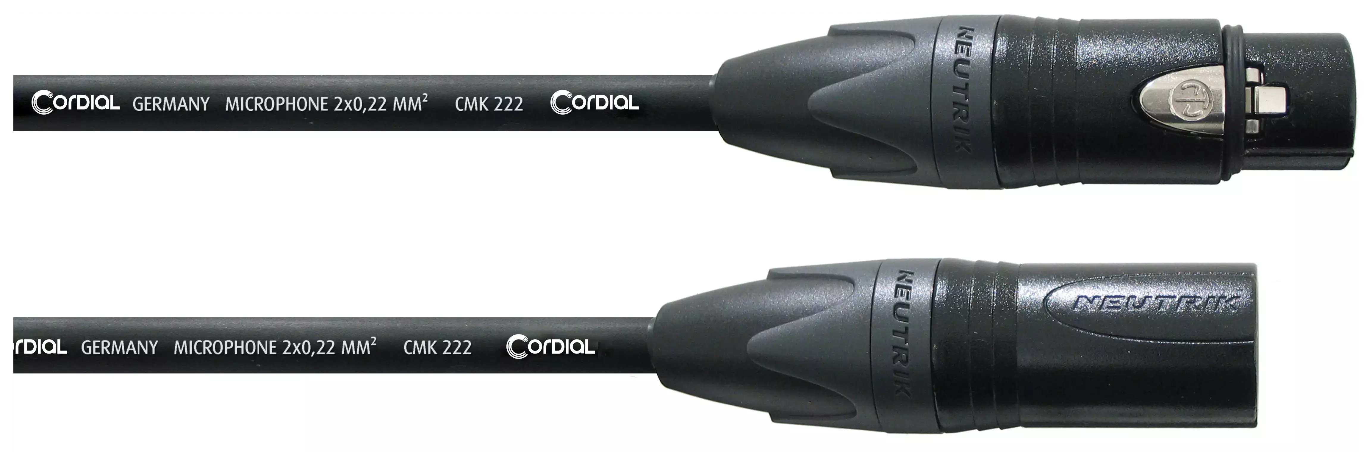 Cordial Mikrofonkabel CPM 0,5 FM - 0,5 m, NEUTRIK XLR female / XLR male, schwarz 1