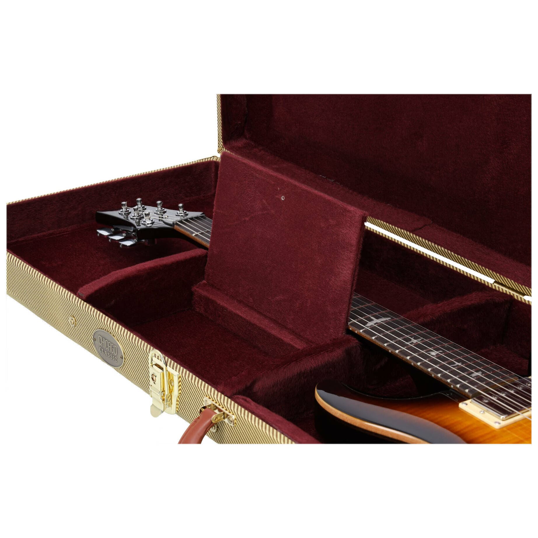 Chicago Classic E-Gitarren Koffer Tweed Yellow 7