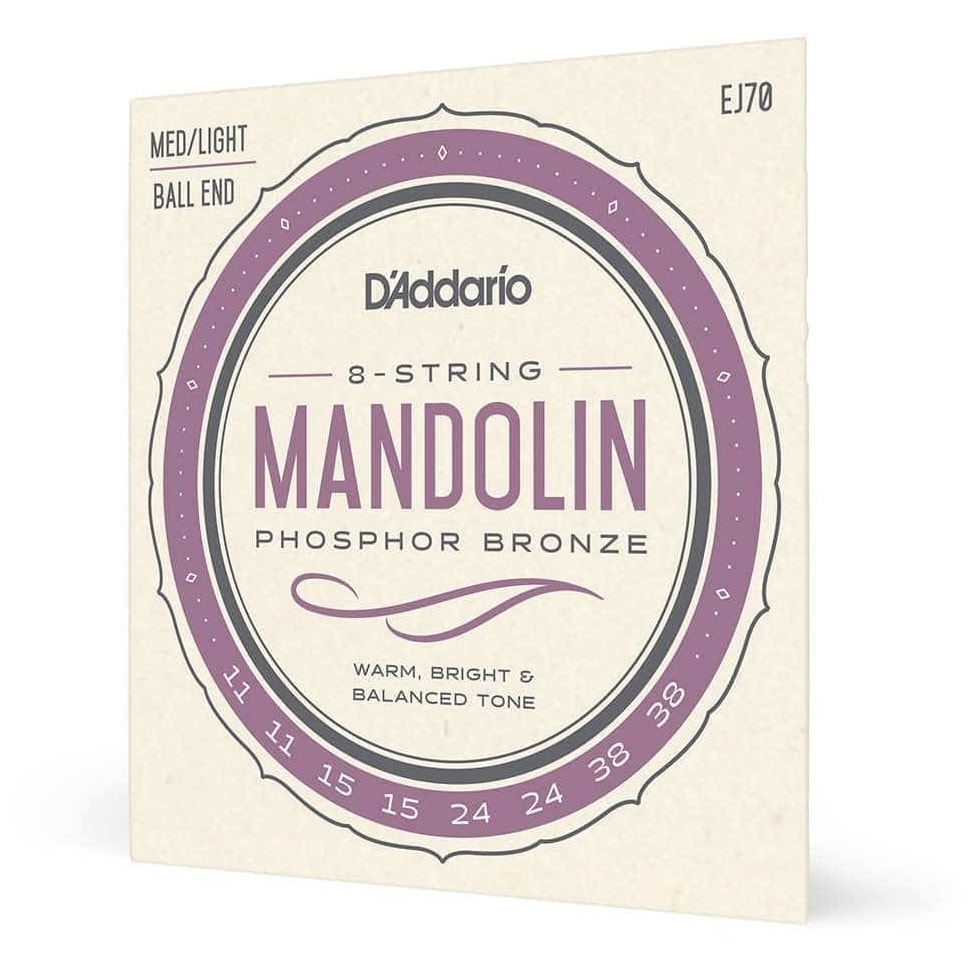 D’Addario - D’Addario EJ70 - Mandoline Phosphor Bronze, Ball End 011-038 - 7