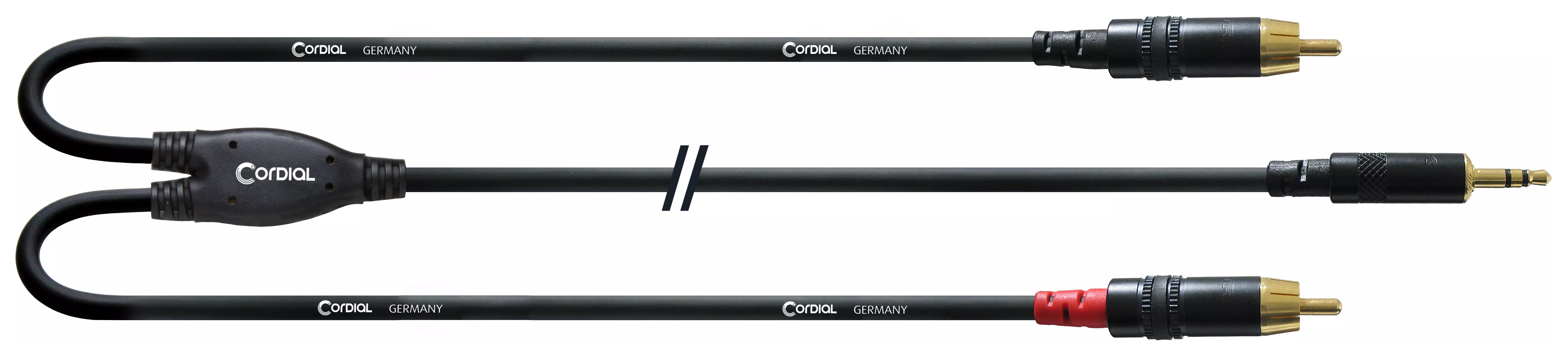 Cordial CFY 1.5 WCC - 1,5 m, Mini-Stereoklinke auf 2 x RCA / Cinch, REAN