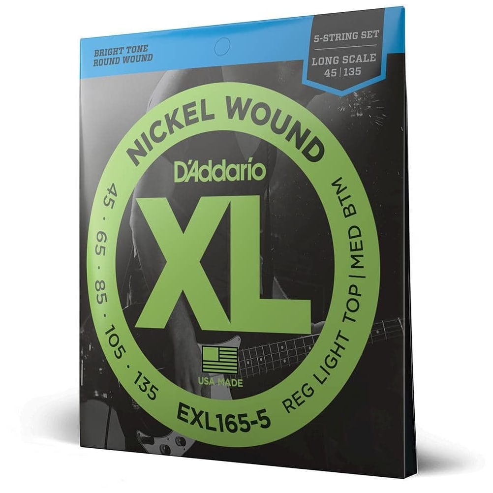 D’Addario - D’Addario EXL165-5 - XL 5-String Bass Nickel Wound, Long Scale 45-135 - 2