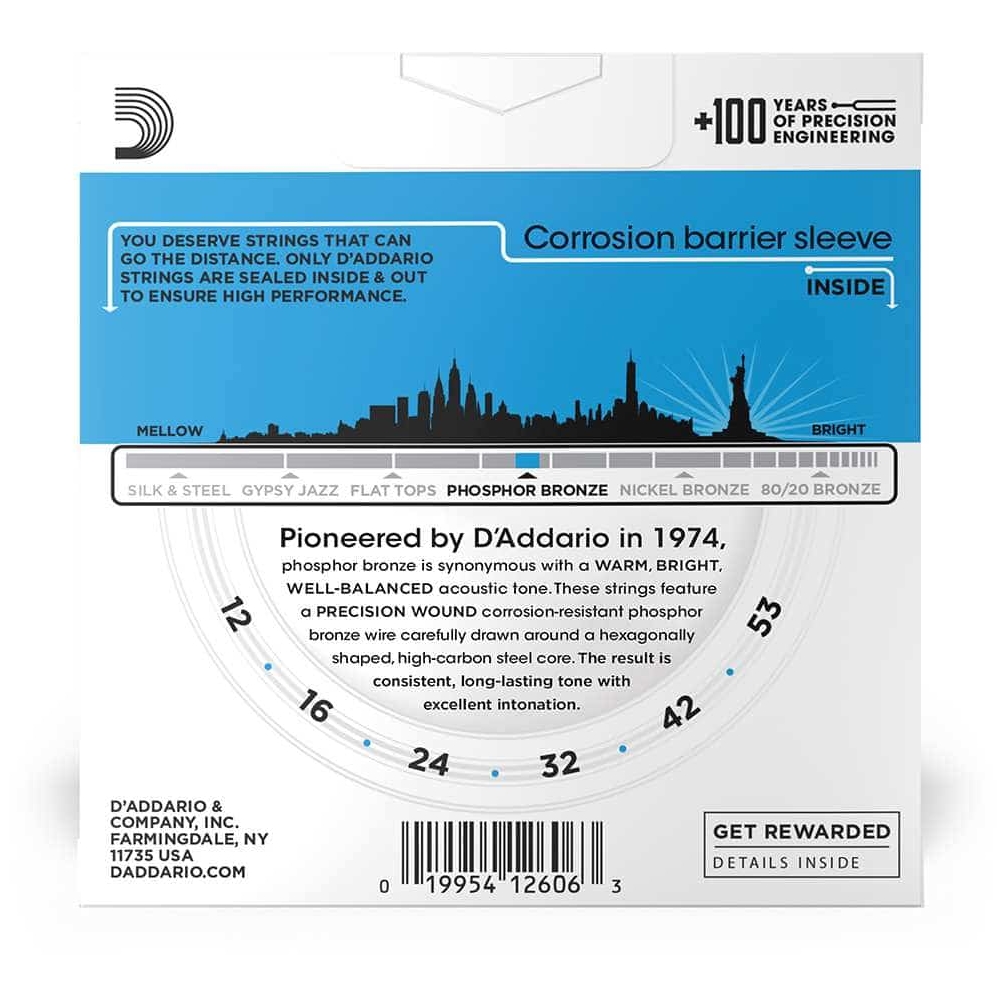 D’Addario - D’Addario EJ16-3D - Acoustic Phosphor Bronze 3er Pack 012-053 - 2