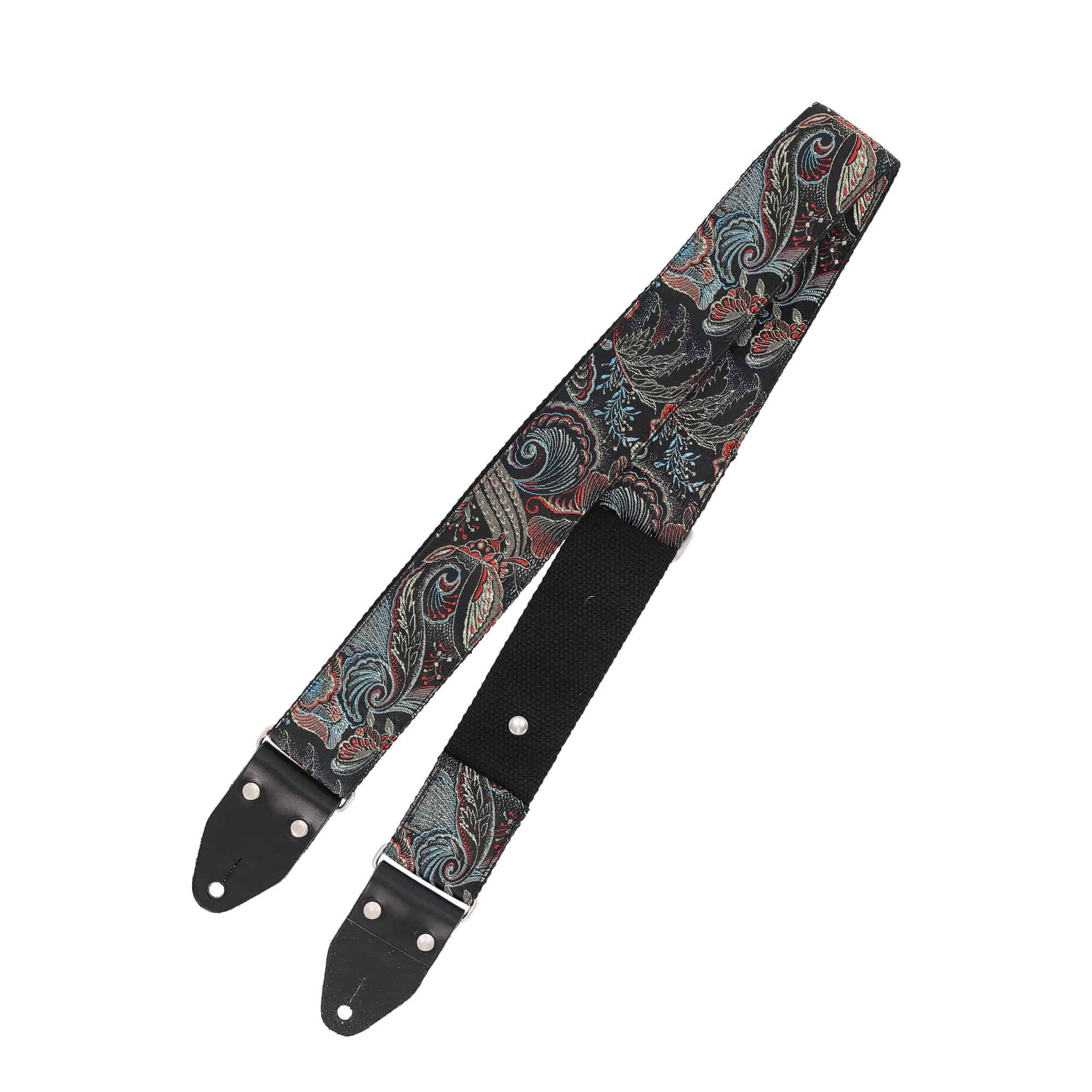 Image of Steyner straps vintage gitarrengurt  eastern nights silber schwarz 2