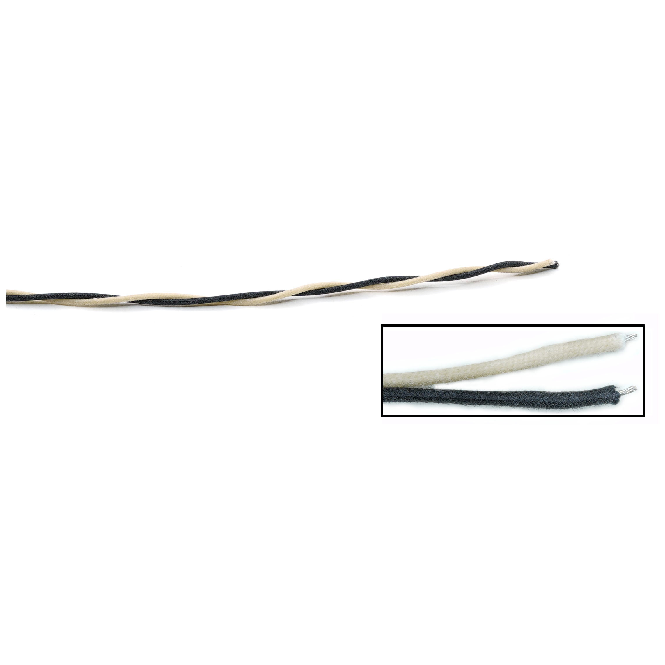 Kloppmann Black and White AWG22 Cloth Wire